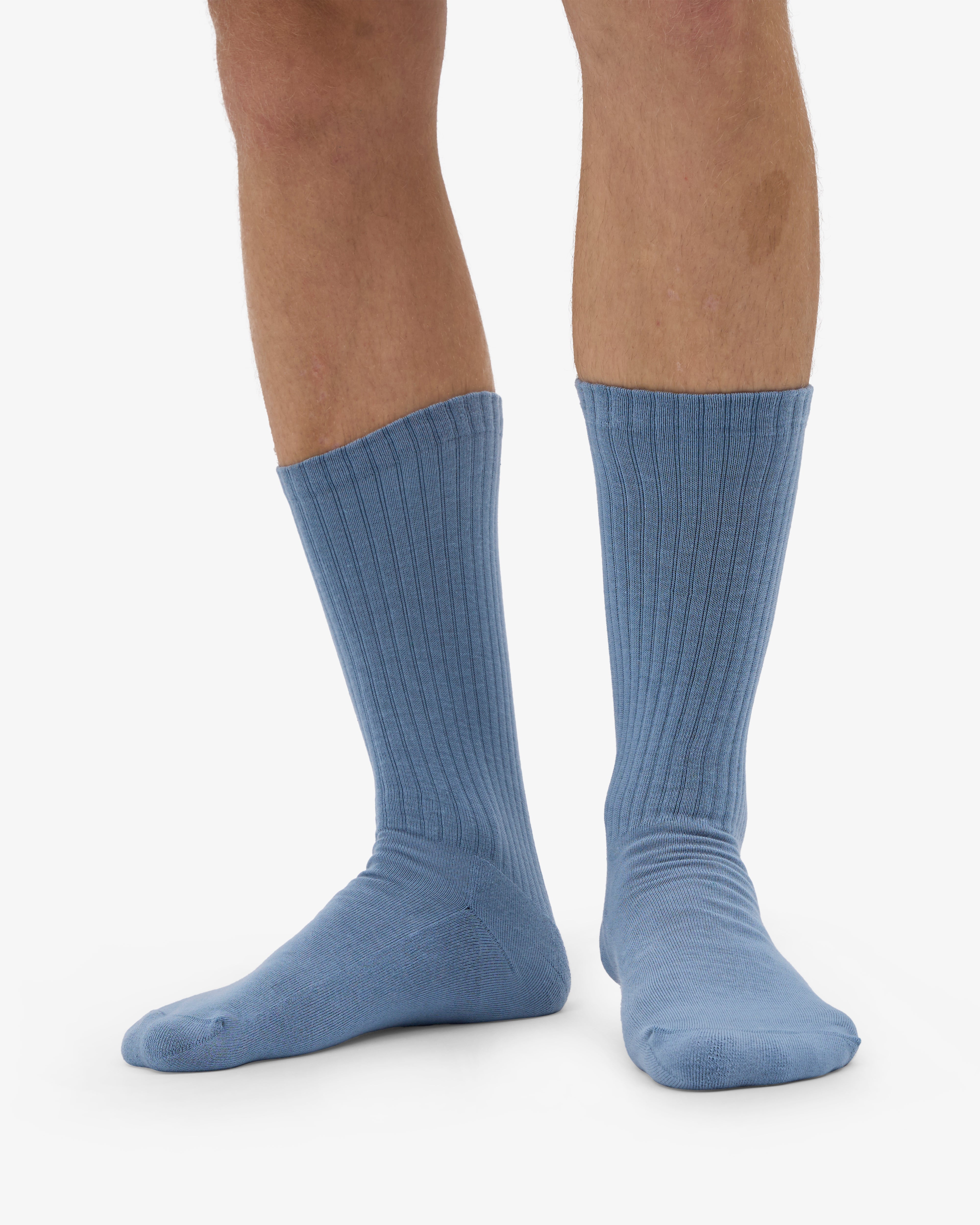 Organic Active Sock - Steel Blue