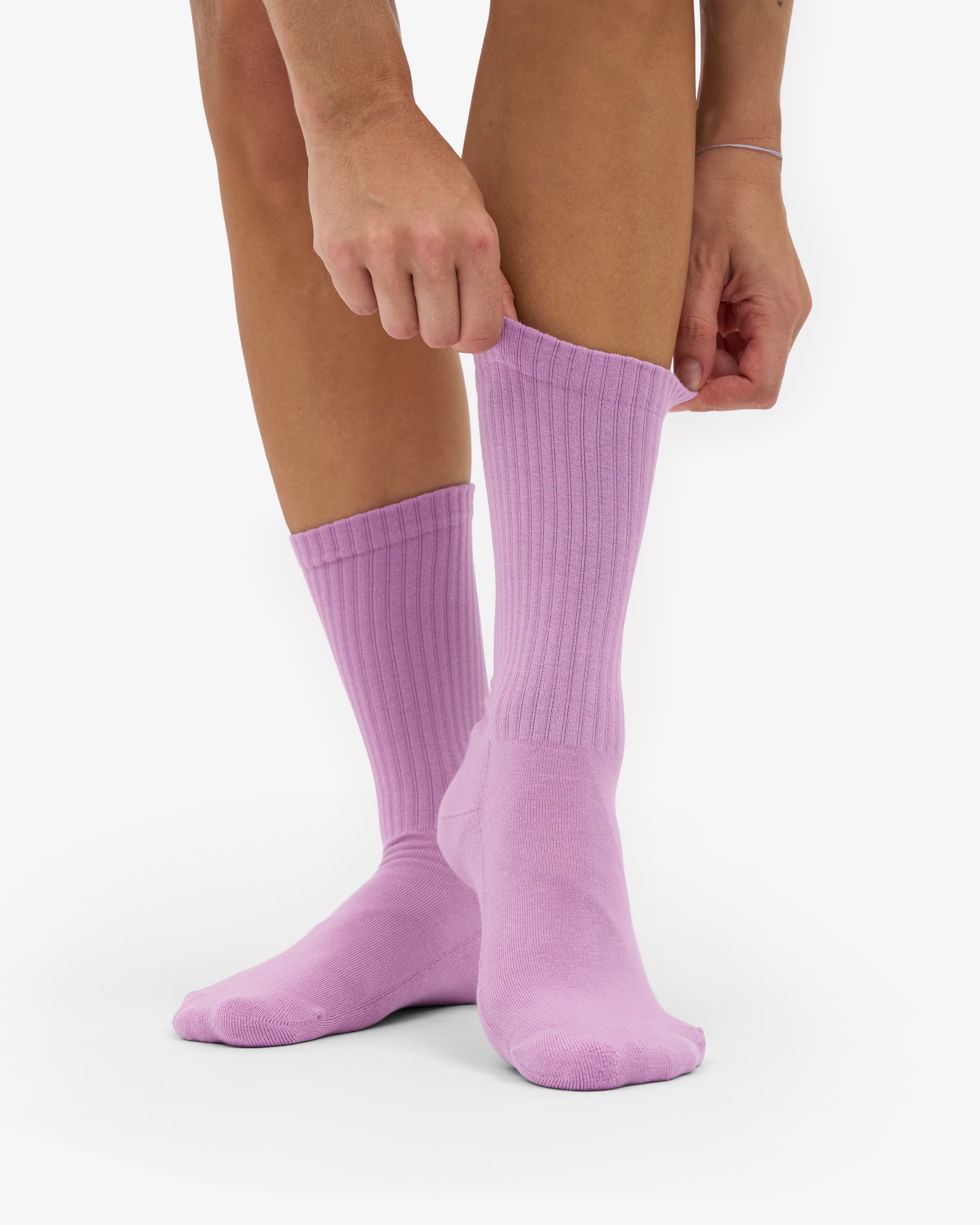 Organic Active Sock - Red Tangerine (3-Pack)