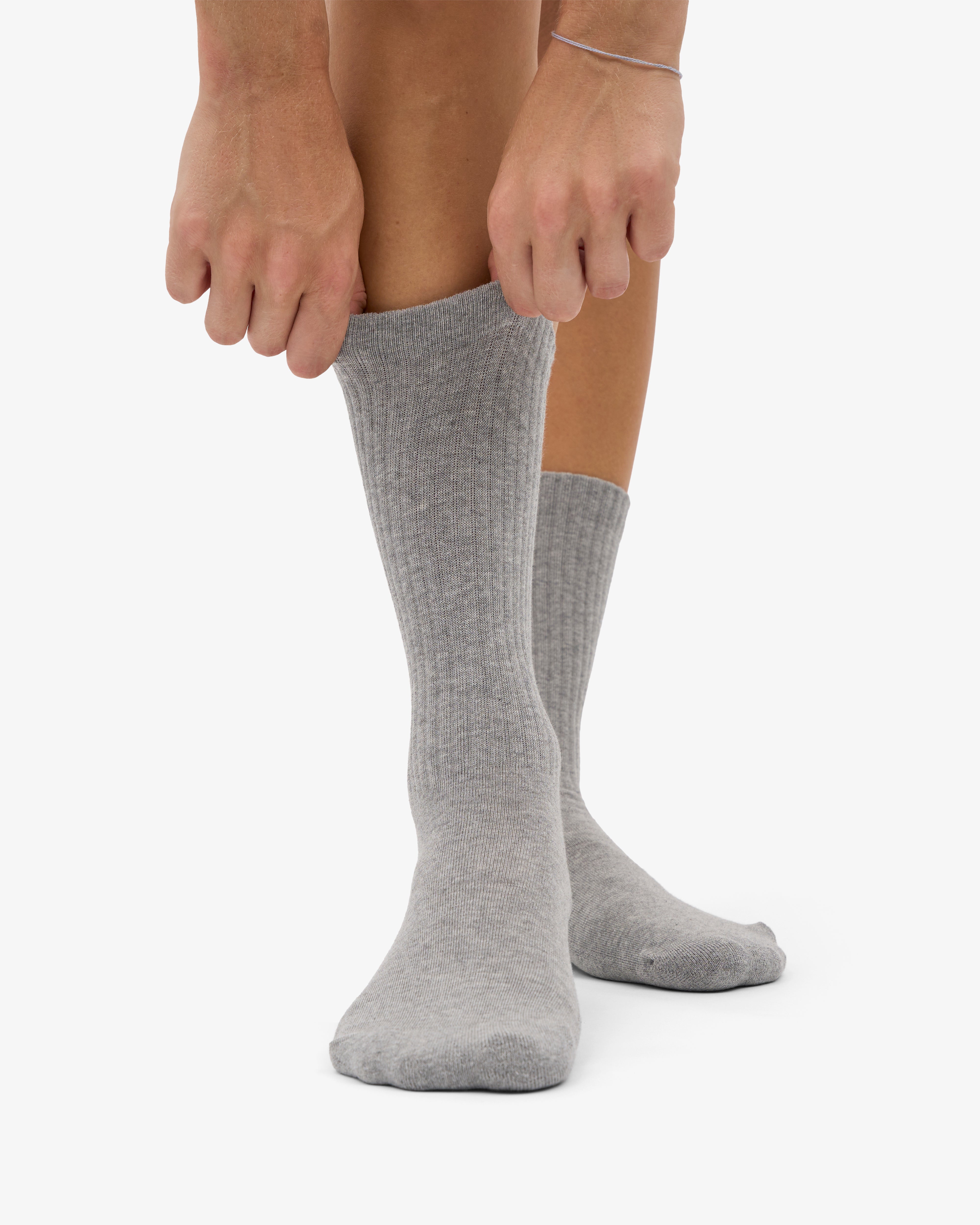Organic Active Sock - Heather Grey (3-Pack)