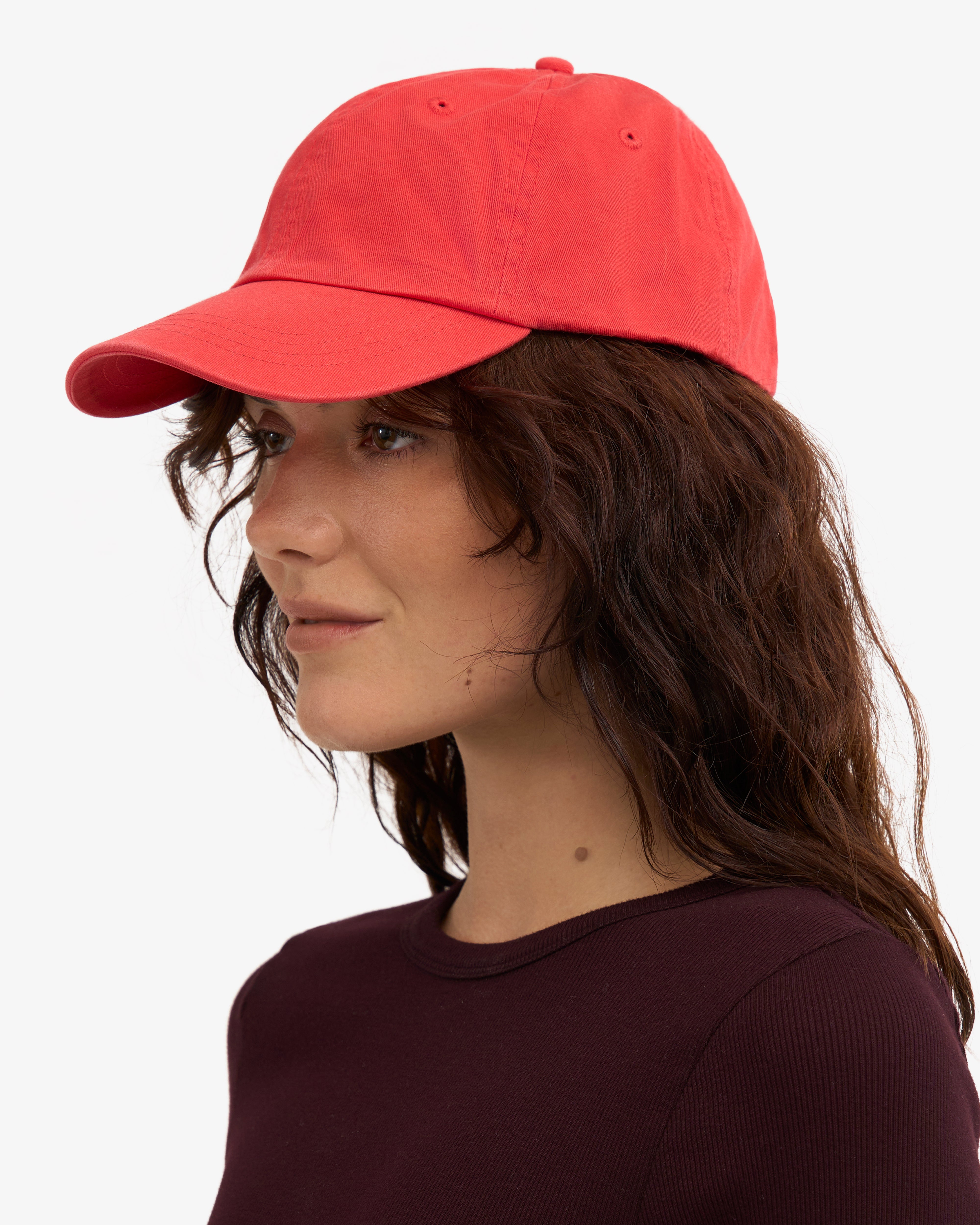 Organic Cotton Cap - Red Tangerine