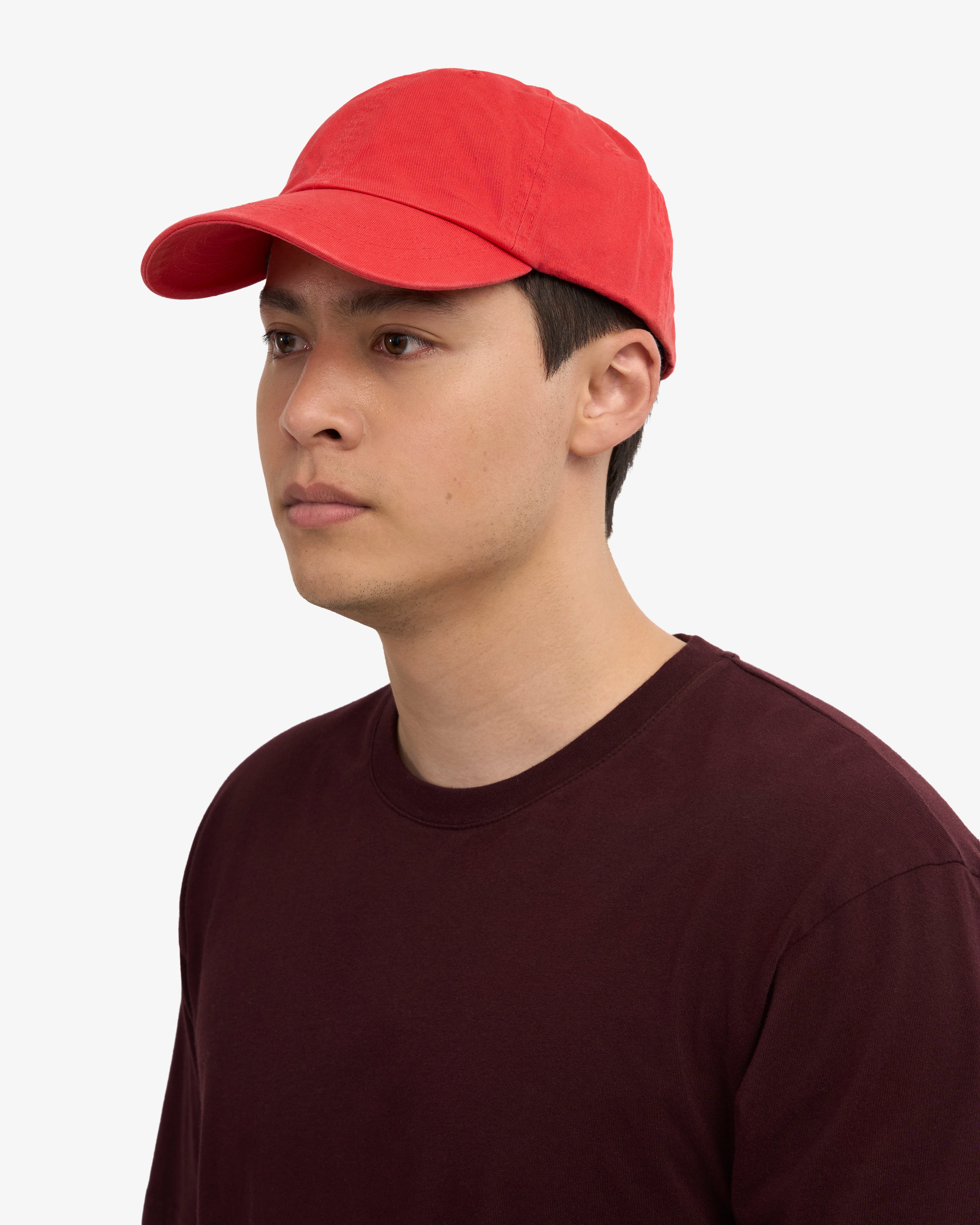Organic Cotton Cap - Red Tangerine