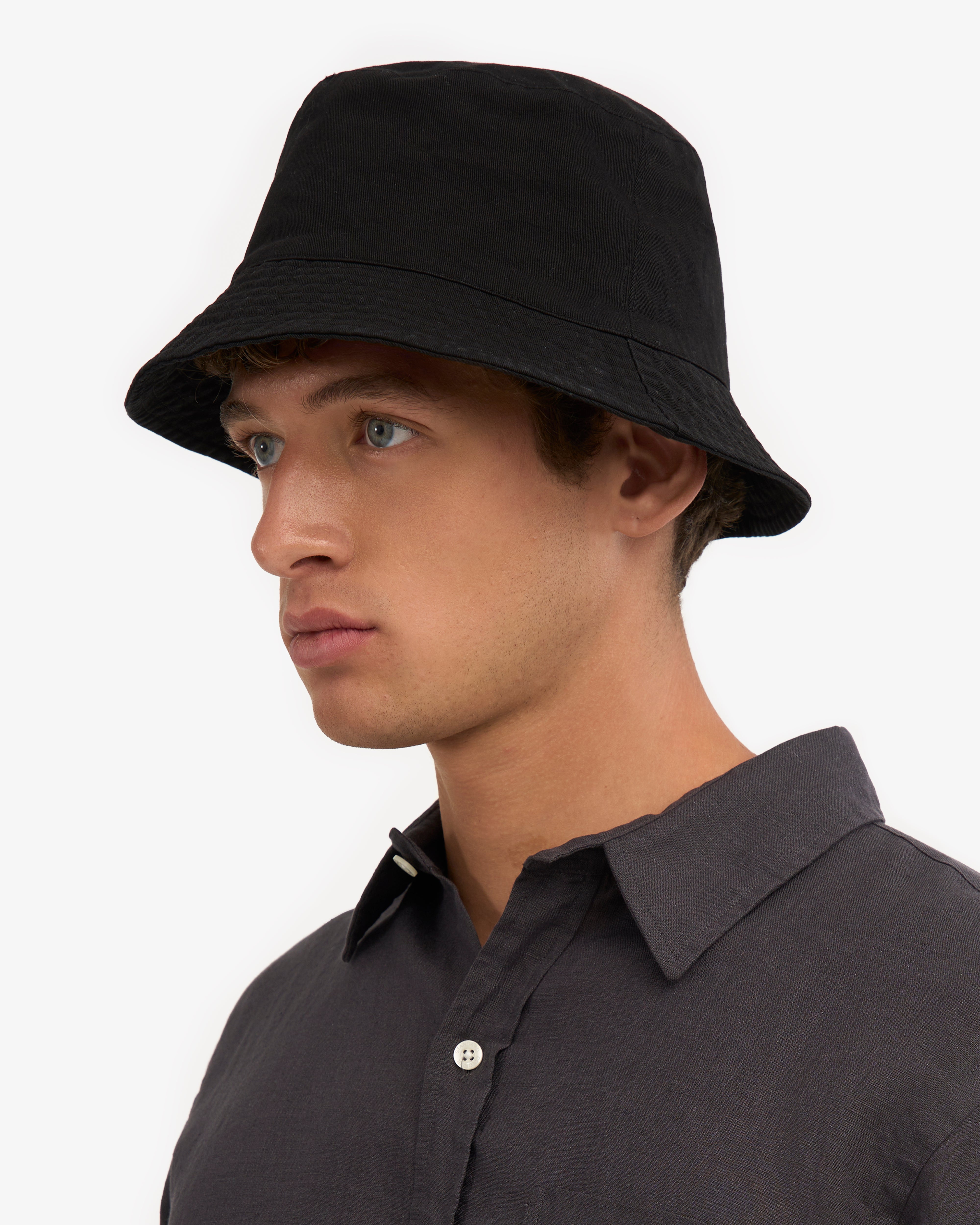 Organic Cotton Bucket Hat - Deep Black