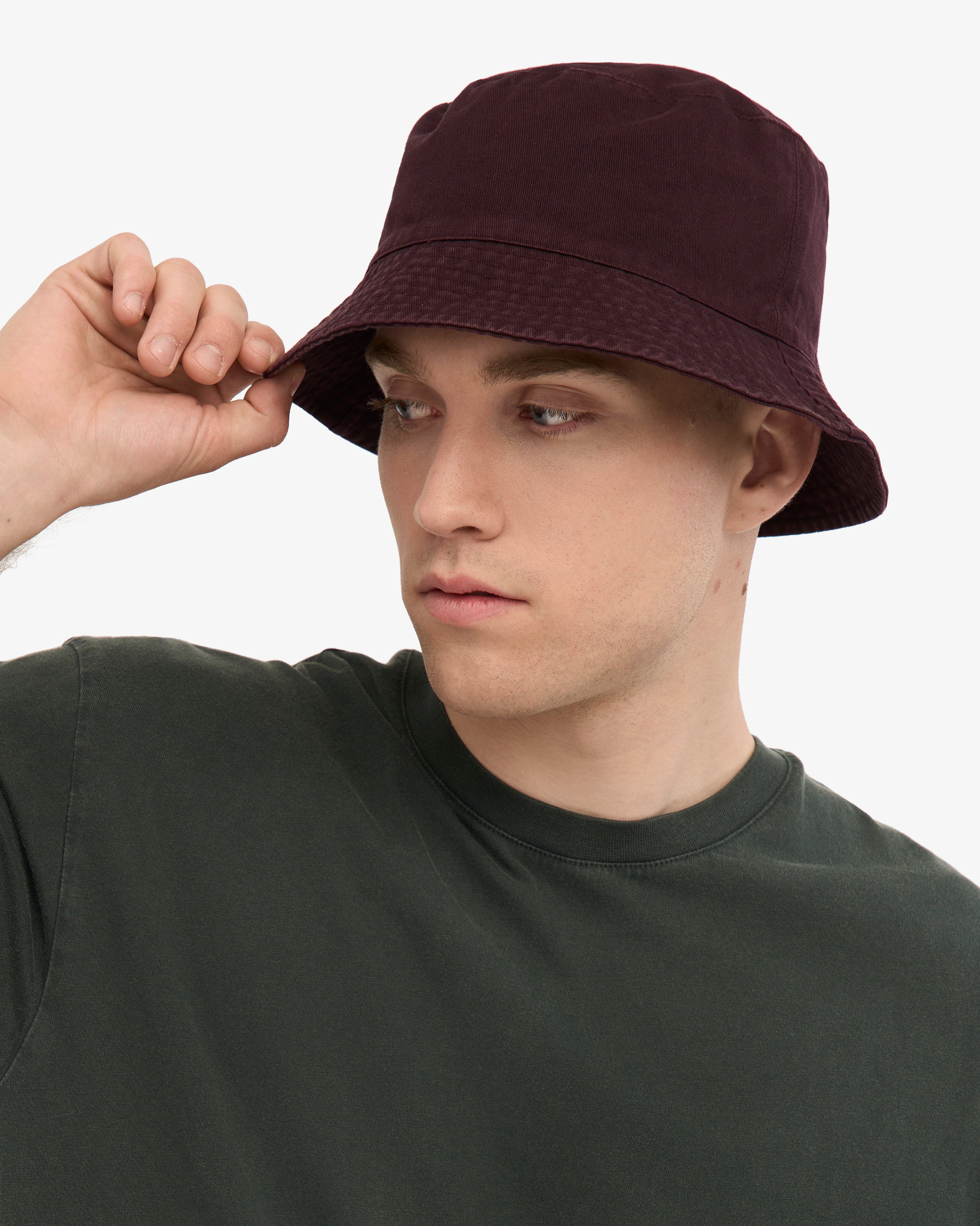 Organic Cotton Bucket Hat - Oxblood Red