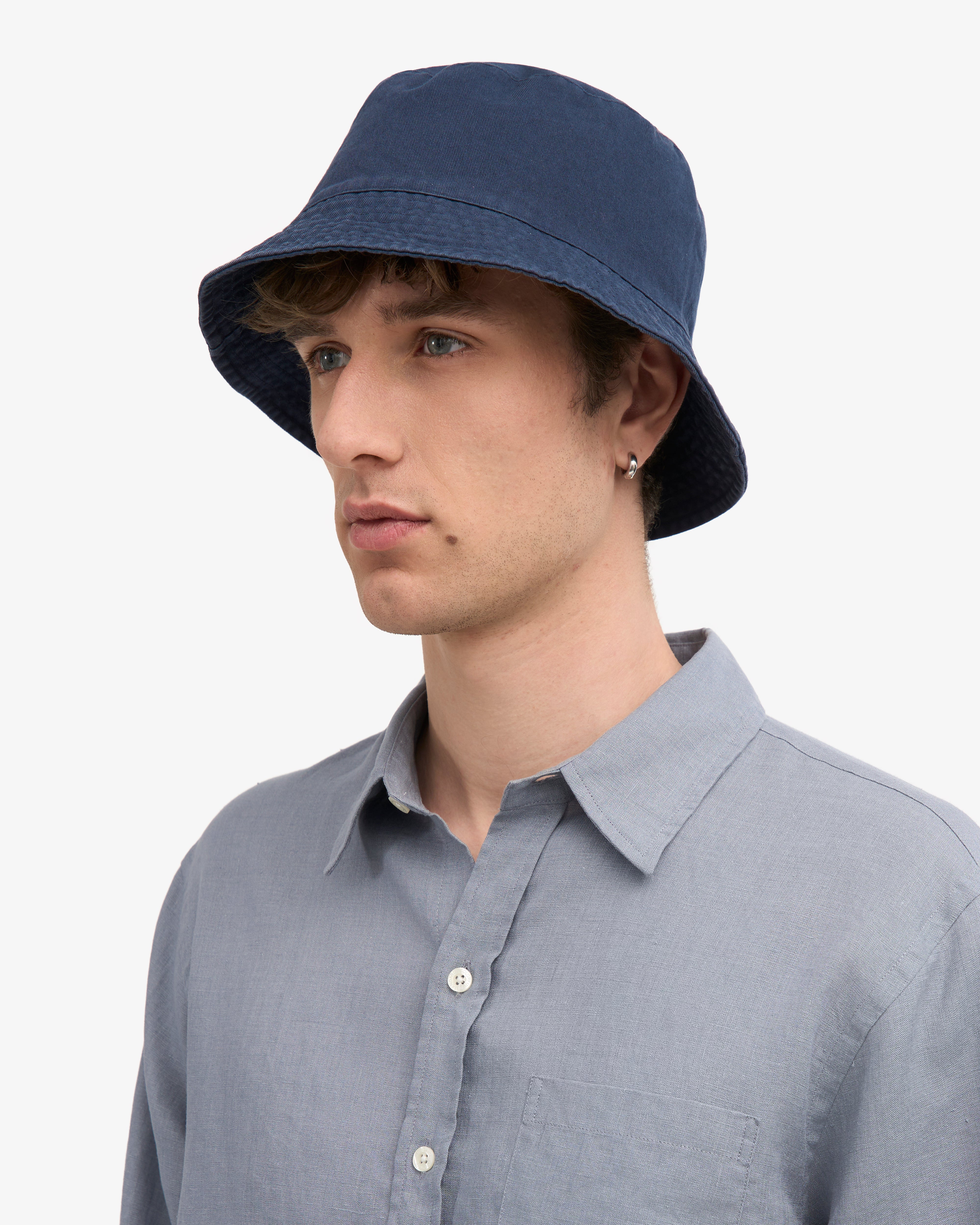 Organic Cotton Bucket Hat - Petrol Blue