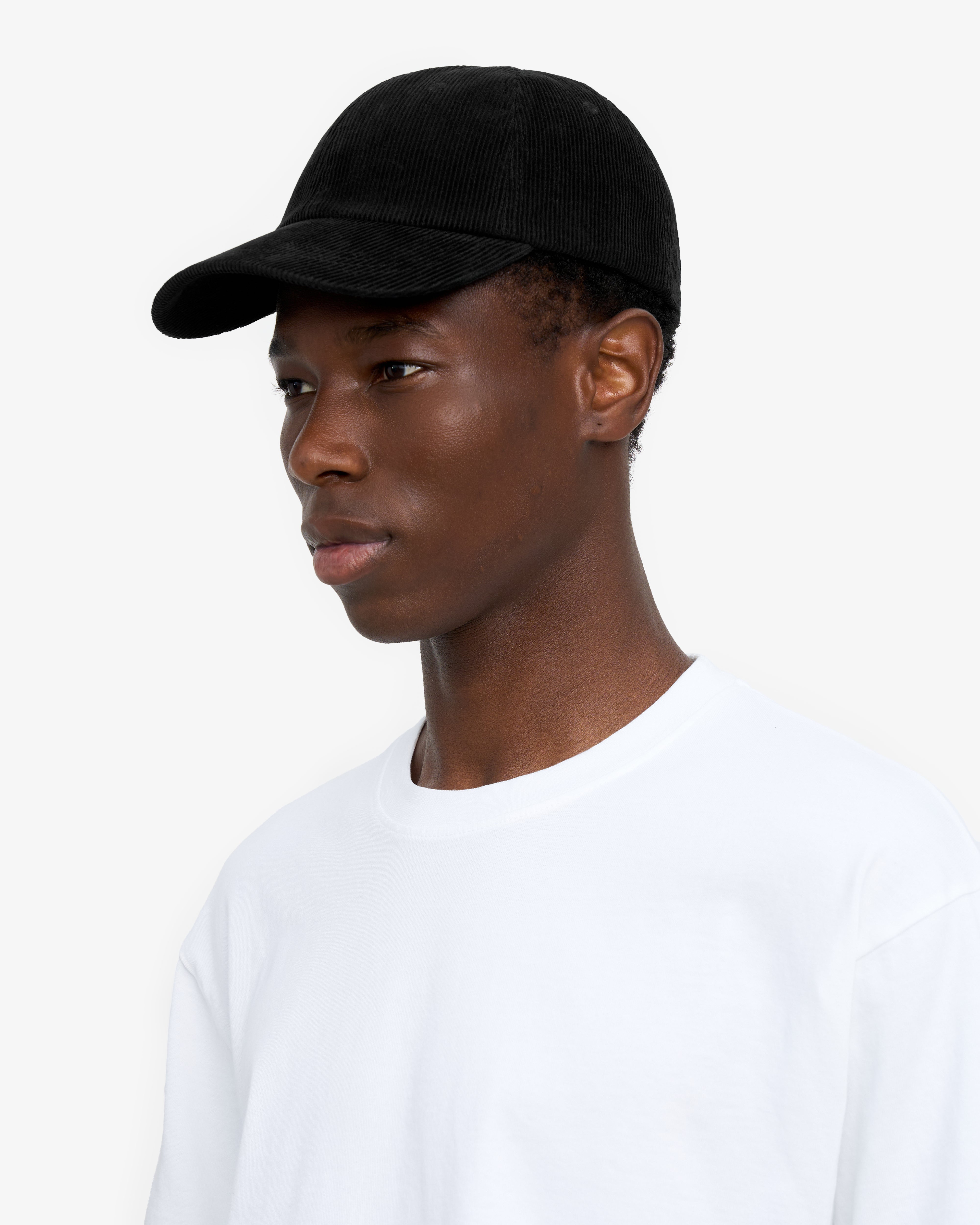 Organic Corduroy Cap - Deep Black