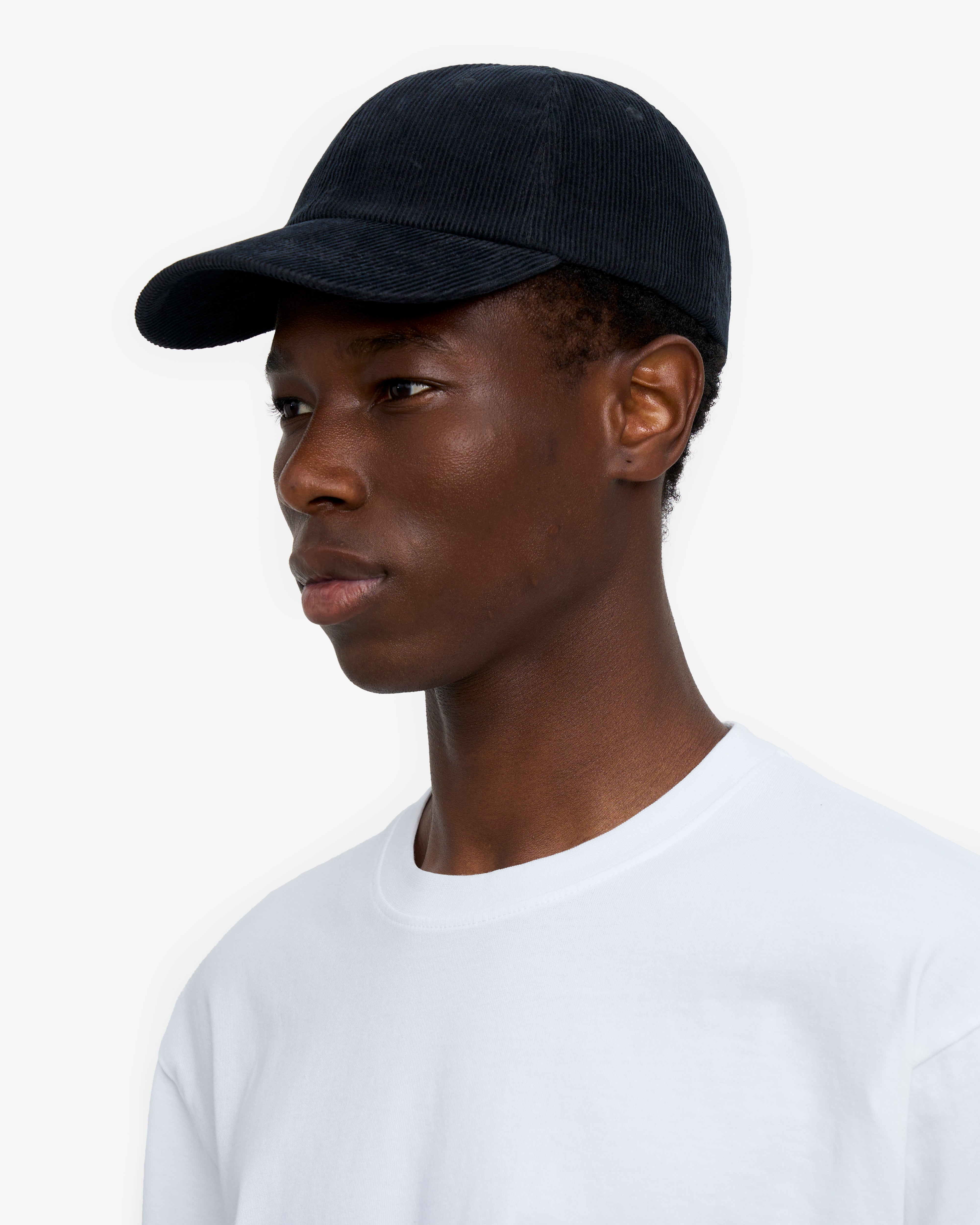 Organic Corduroy Cap - Navy Blue