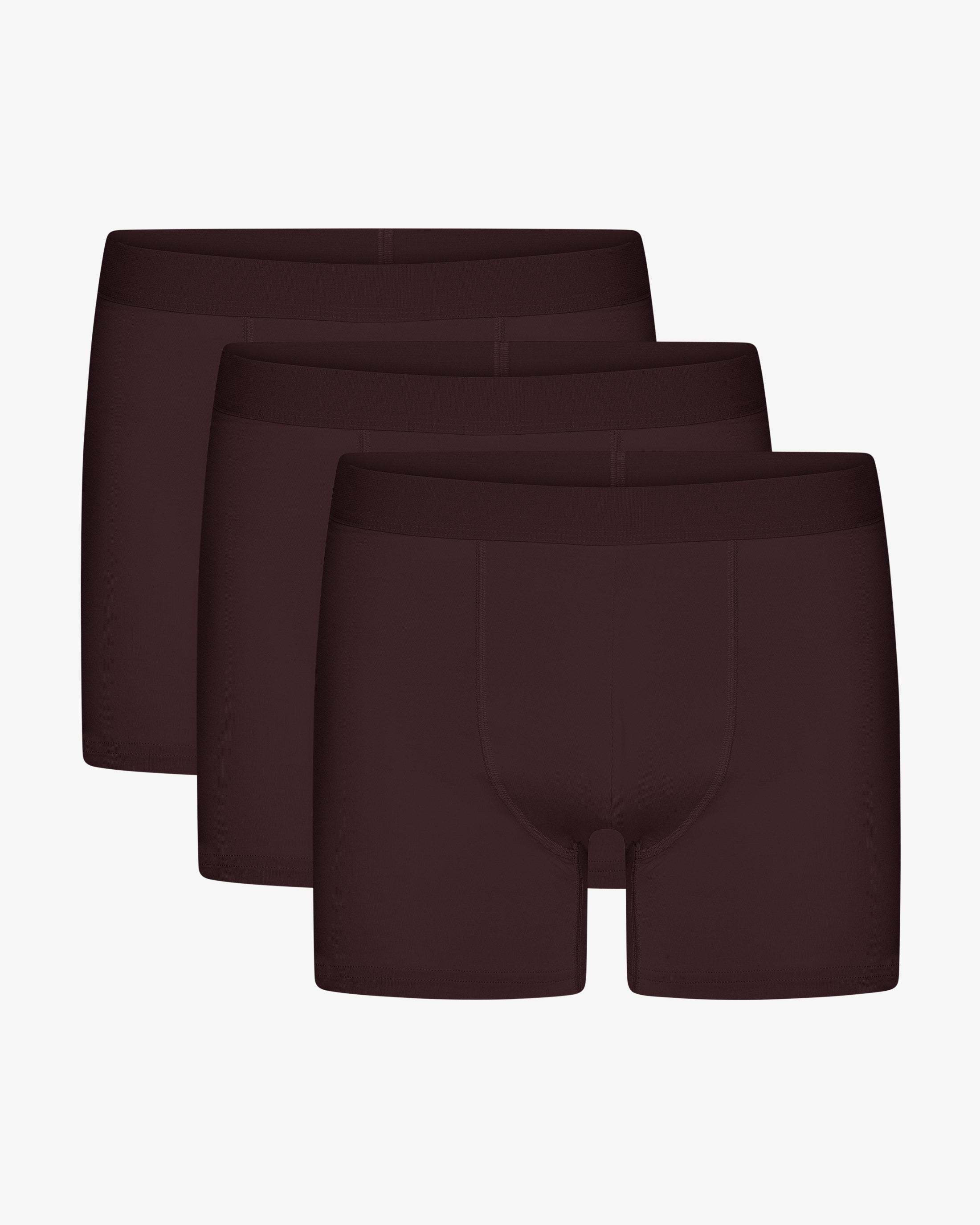 Organic Boxer Briefs 3 Pack - Oxblood Red