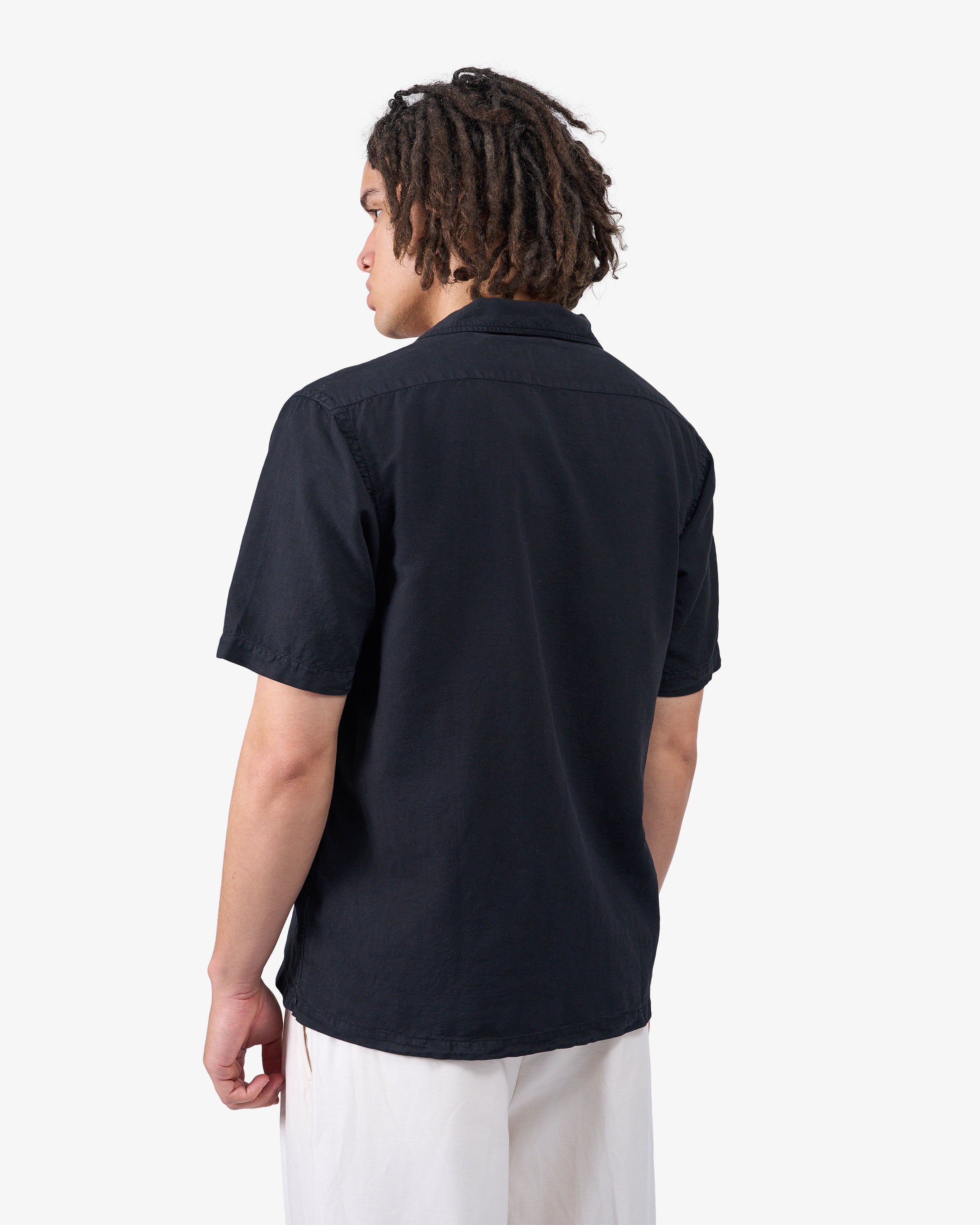 Linen Short Sleeved Shirt - Oyster Grey