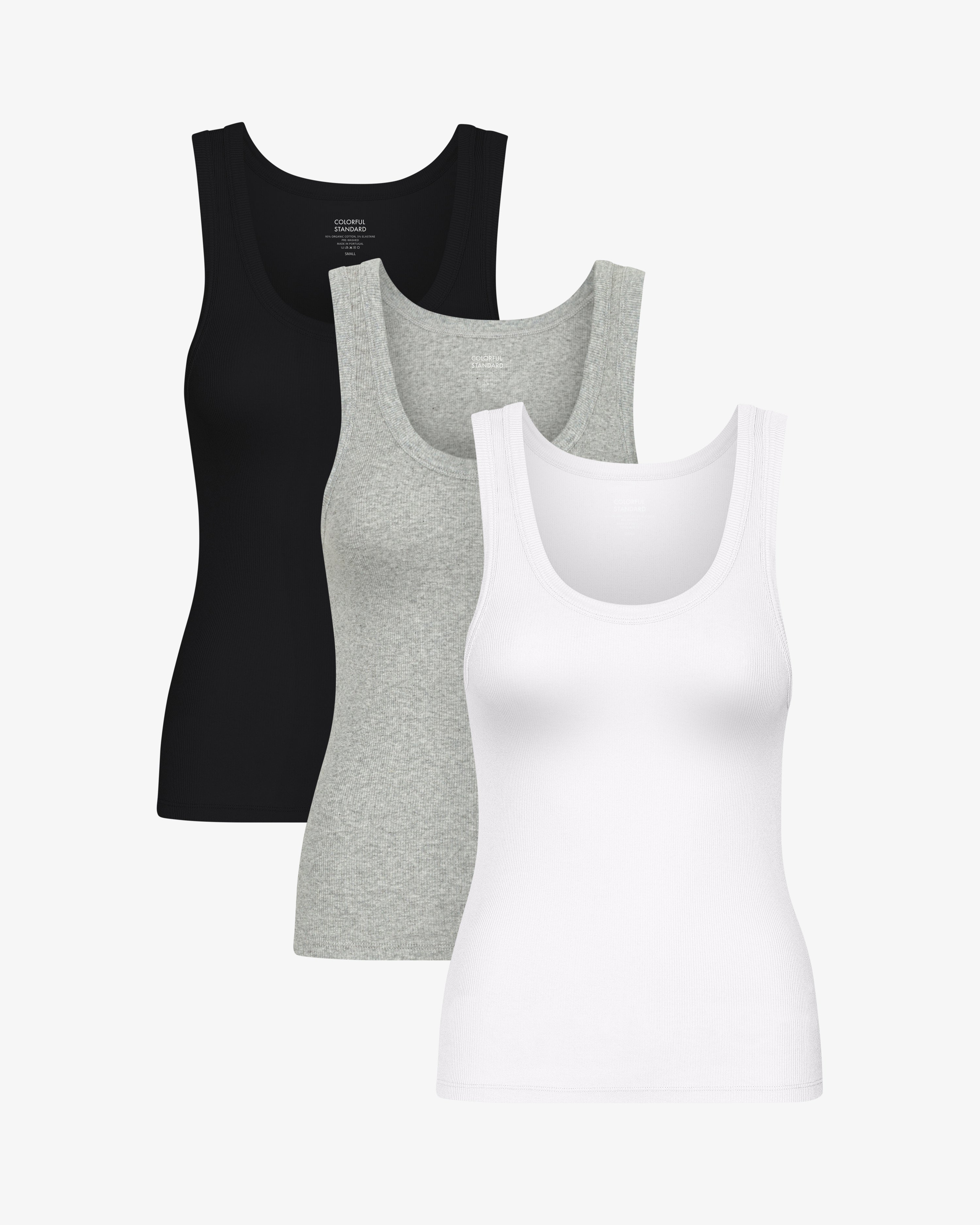 Women Organic Rib Tank Top - Mixed 01 (3-Pack)