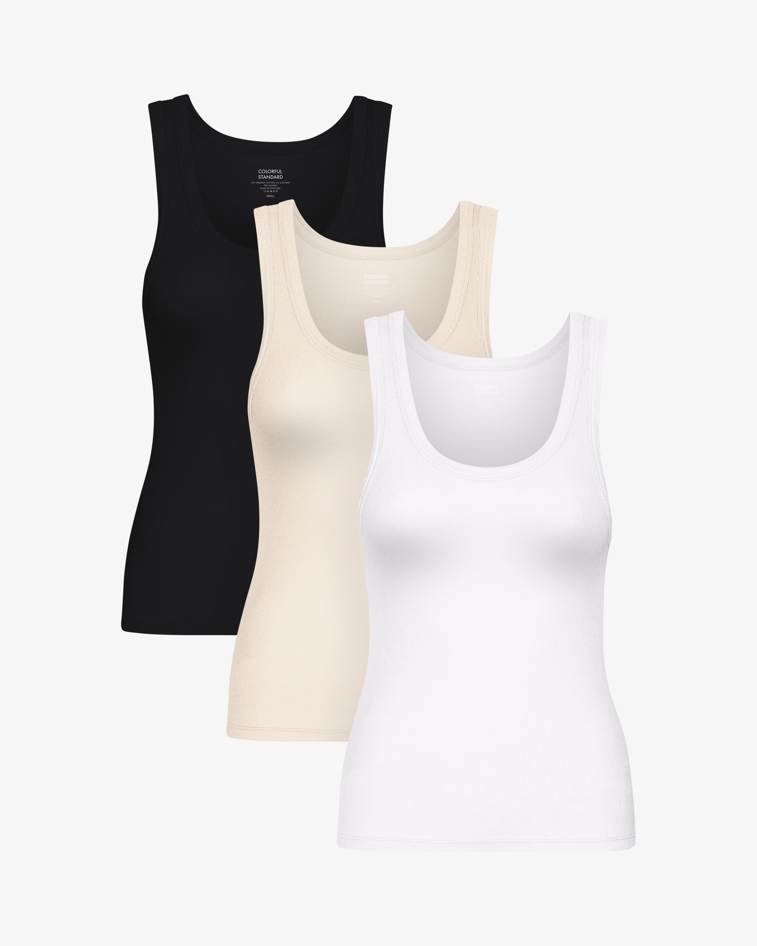 Women Organic Rib Tank Top - Mixed 02 (3-Pack)