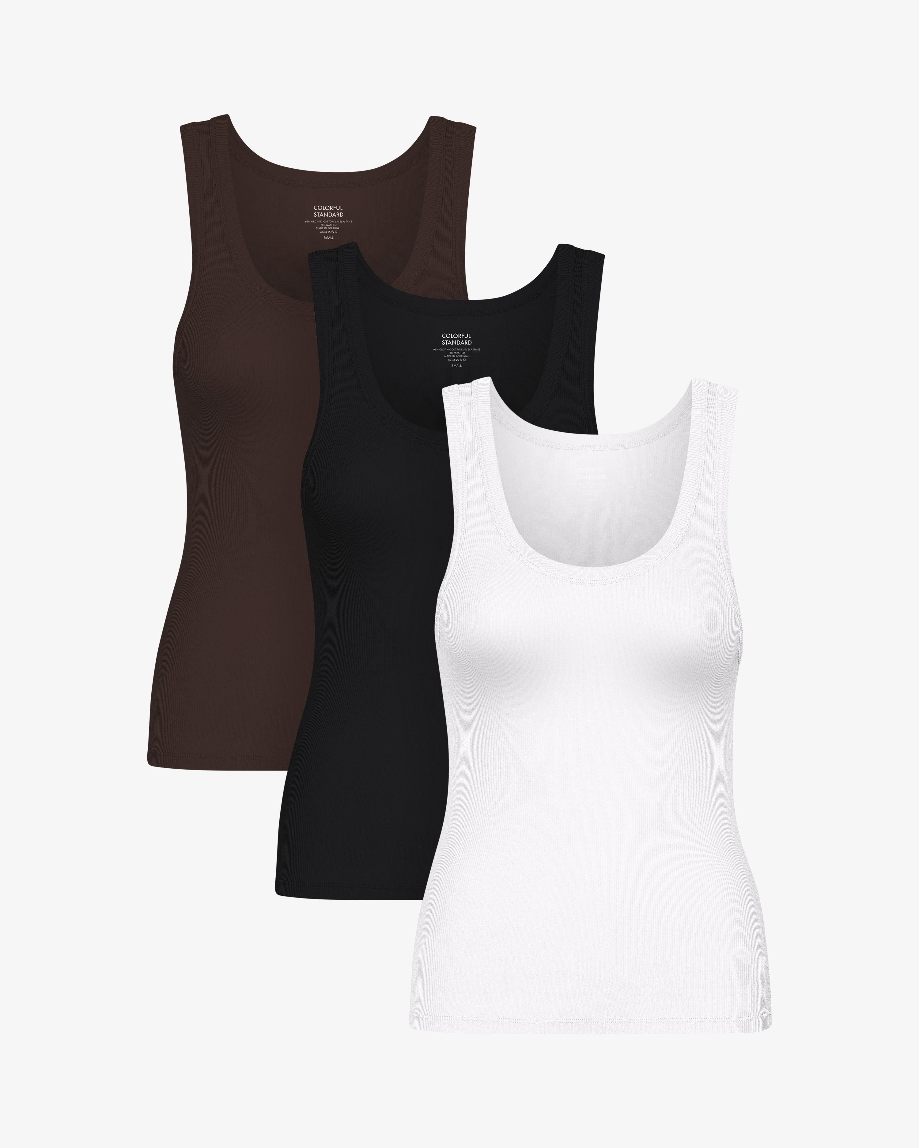 Women Organic Rib Tank Top - Mixed 04 (3-Pack)
