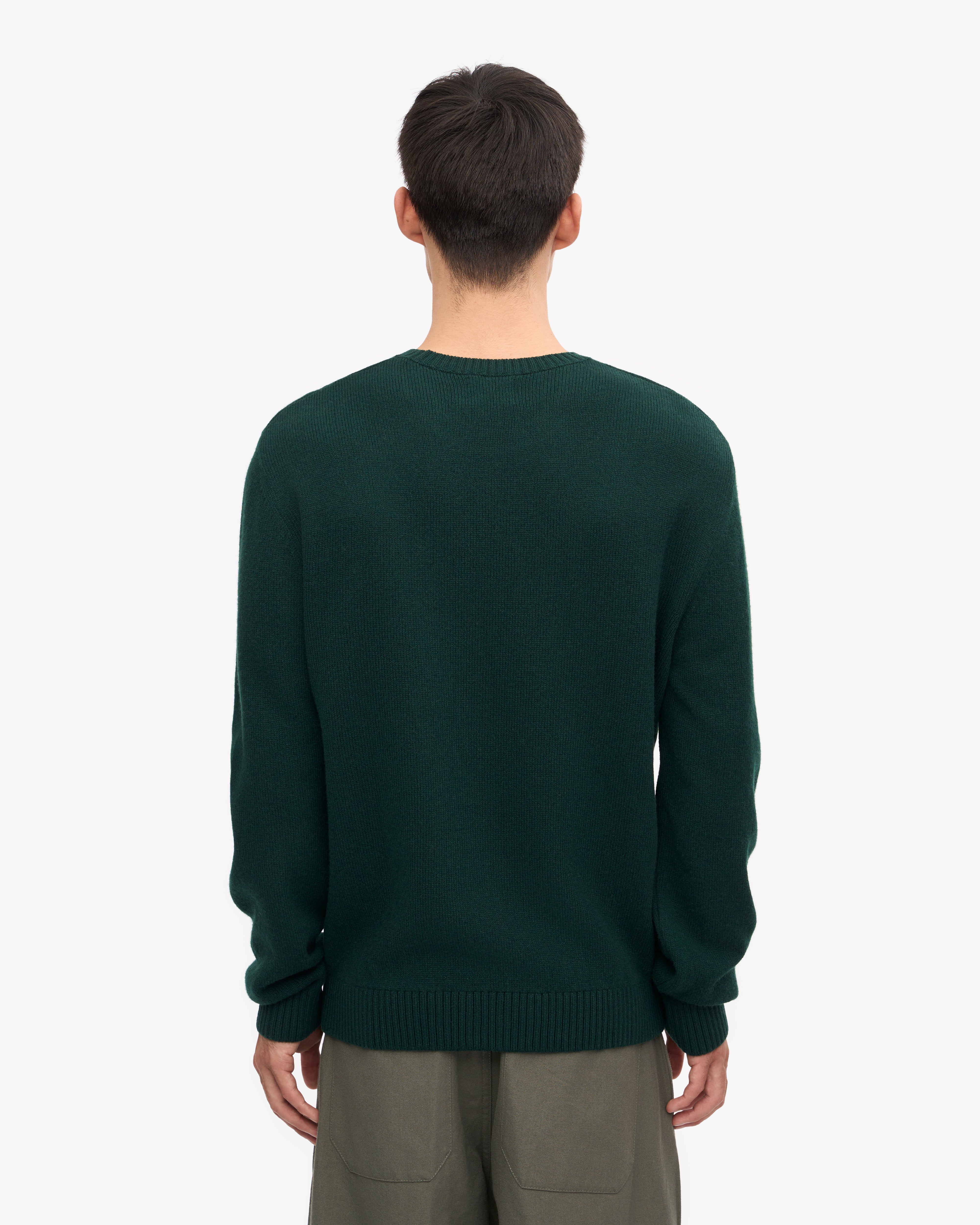 Classic Merino Wool Crew - Emerald Green