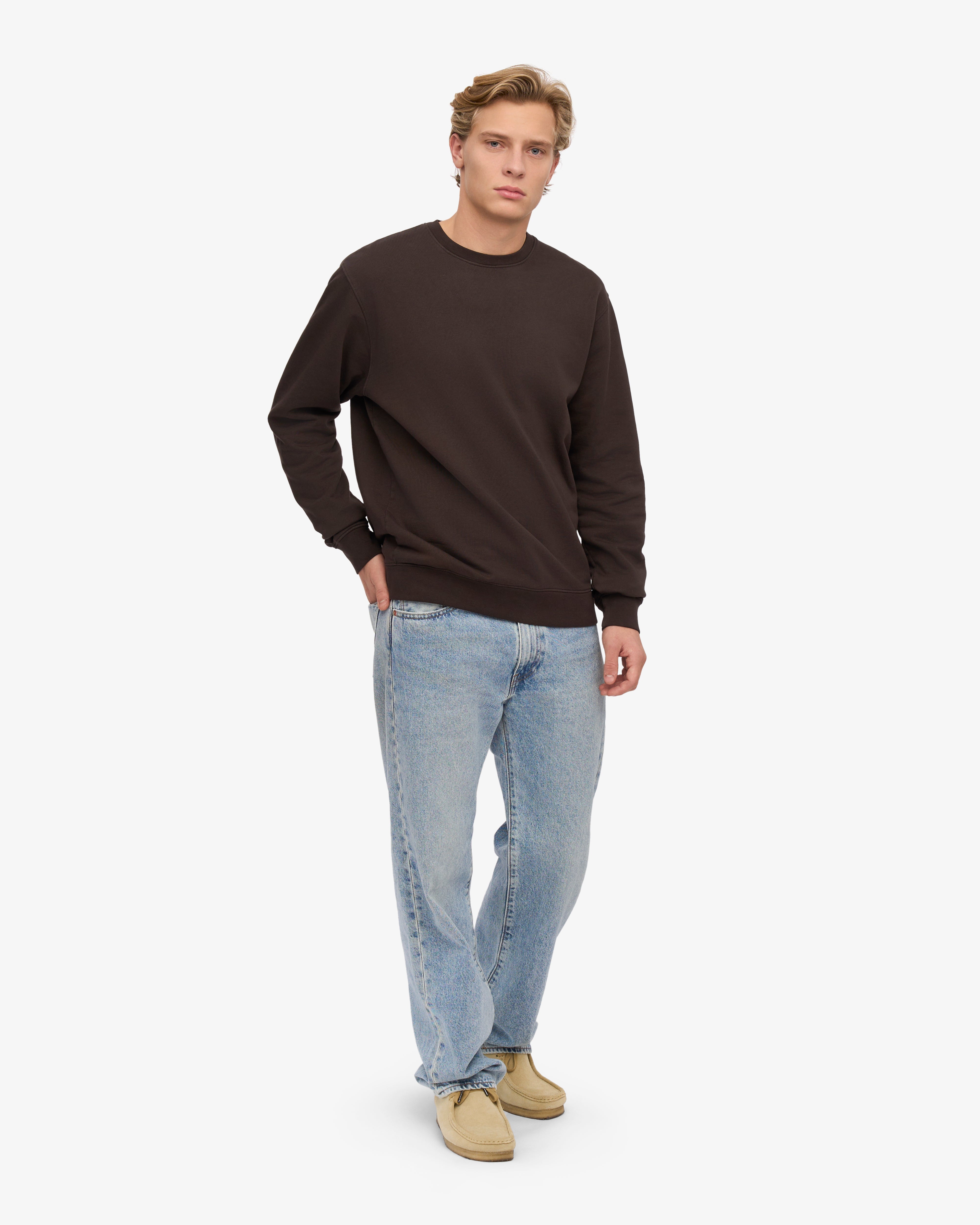 Classic Organic Crew - Coffee Brown XS