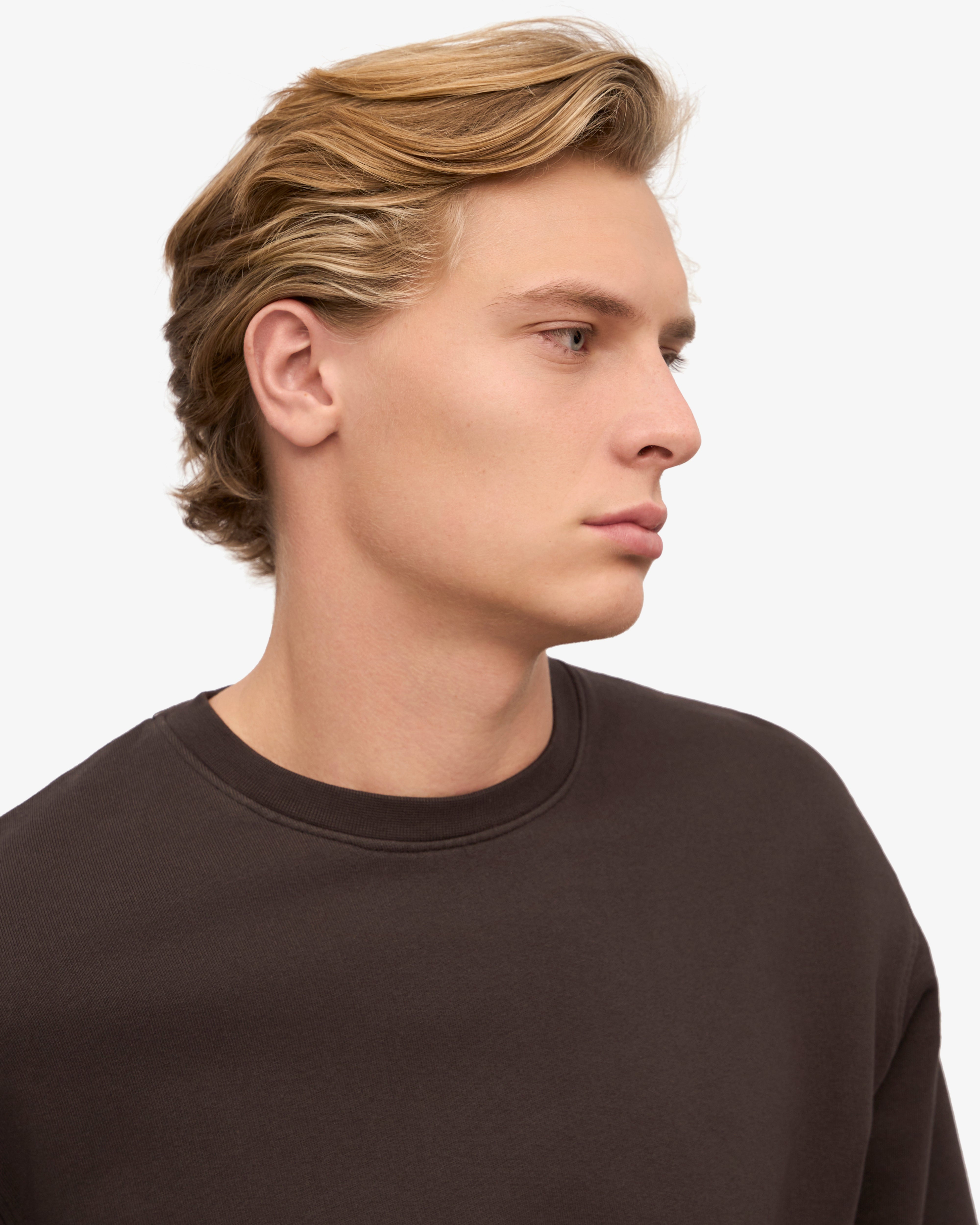 Classic Organic Crew - Coffee Brown XS