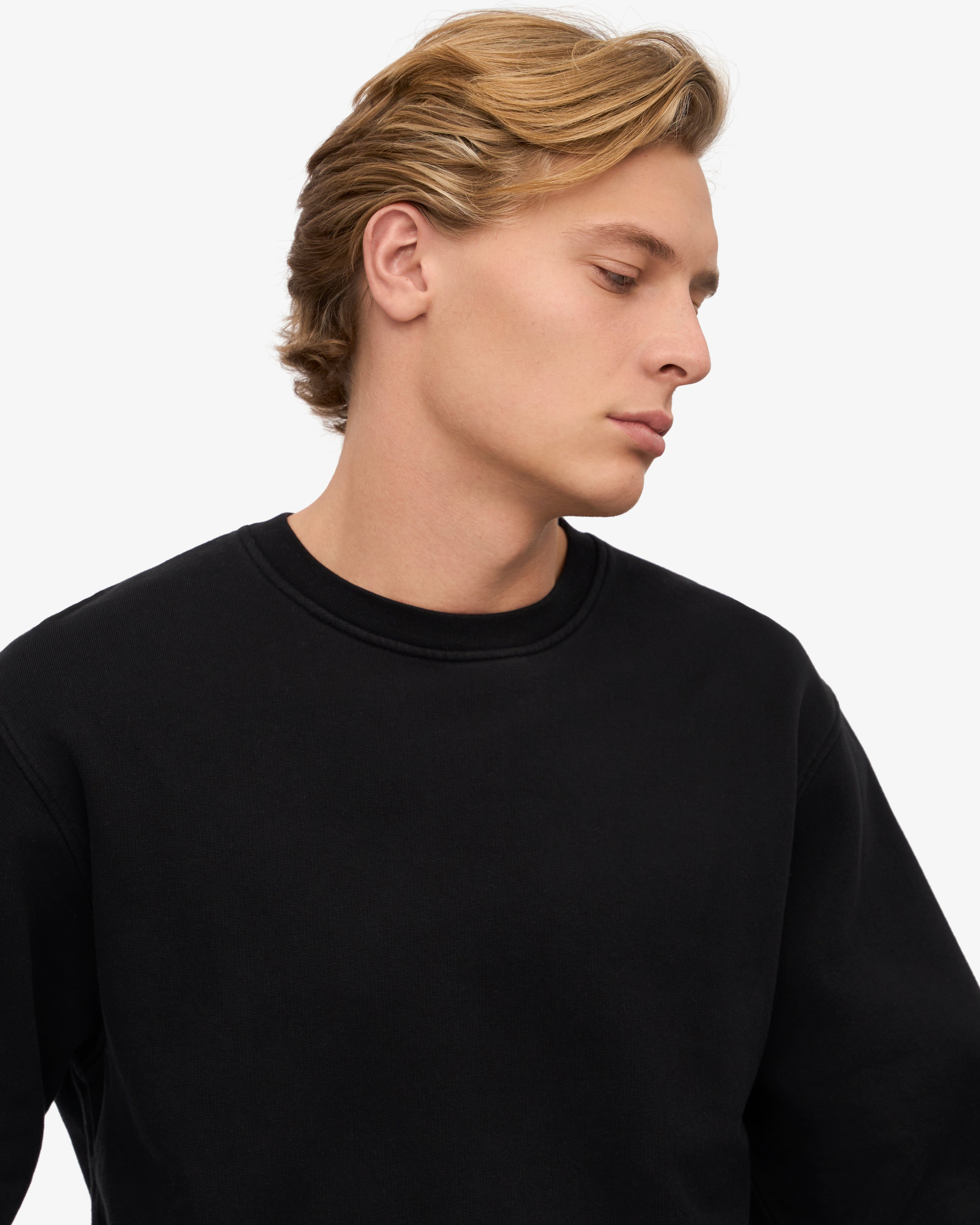 Classic Organic Crew - Deep Black XS