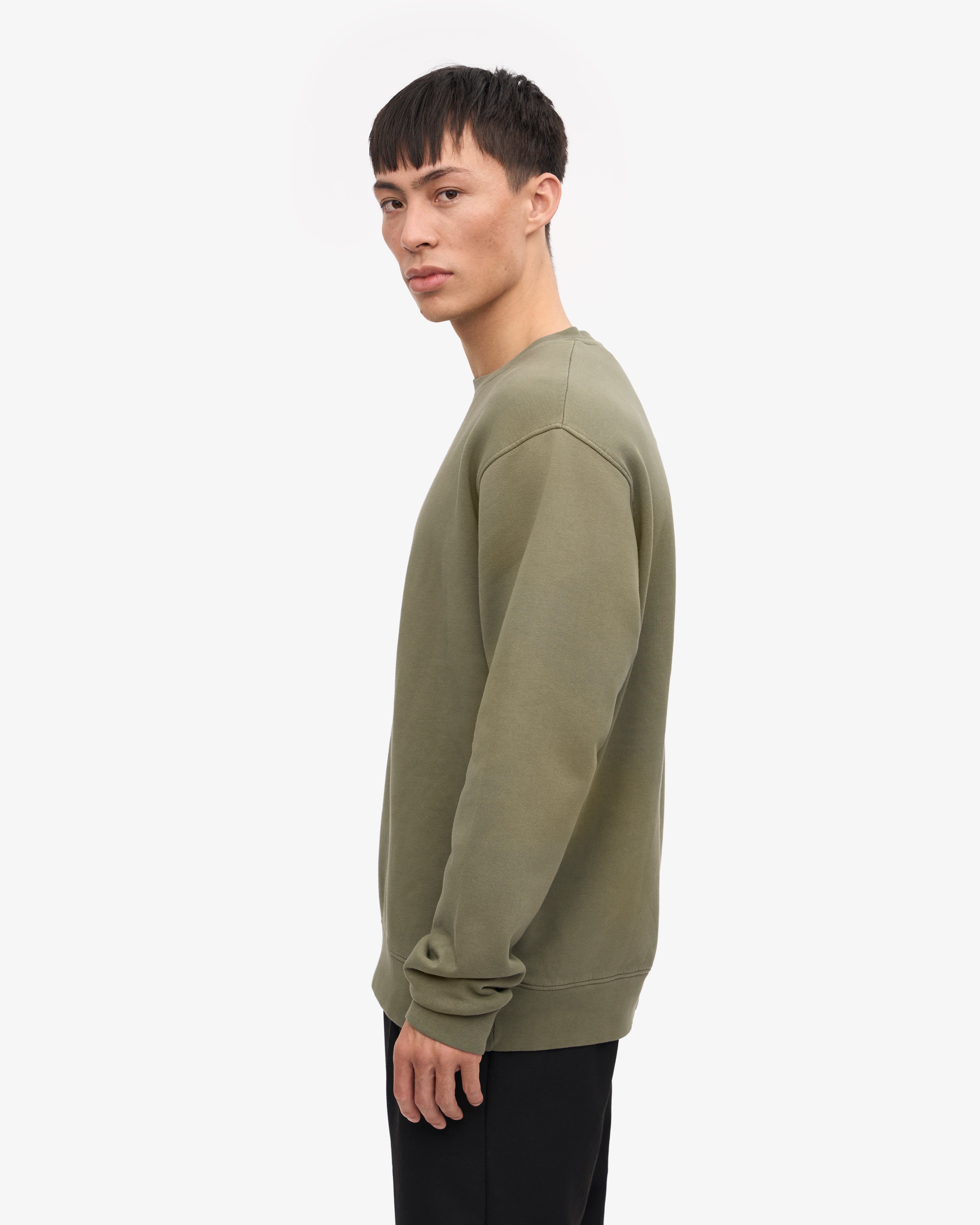 Classic Organic Crew - Dusty Olive XS