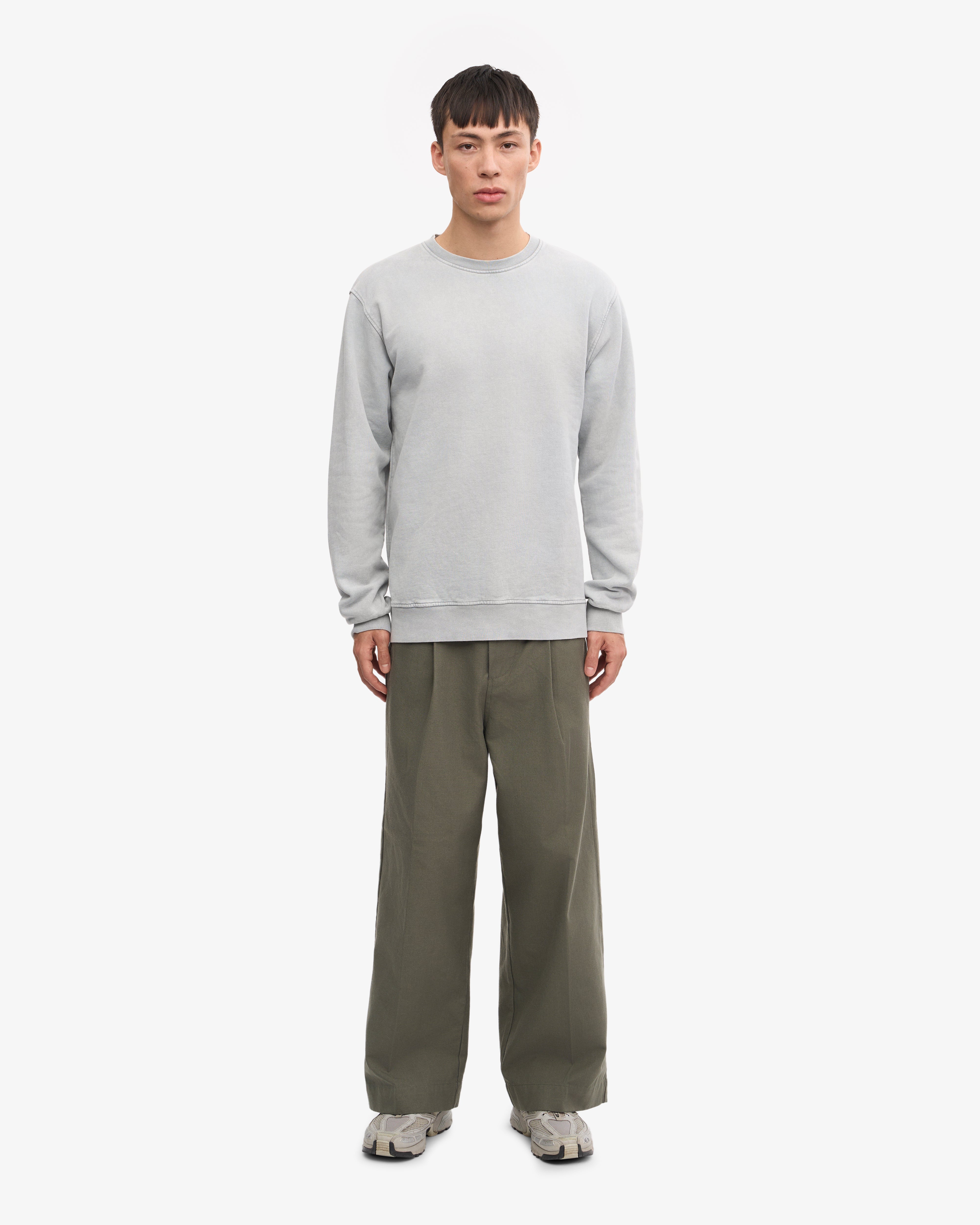 Classic Organic Crew - Faded Grey XS
