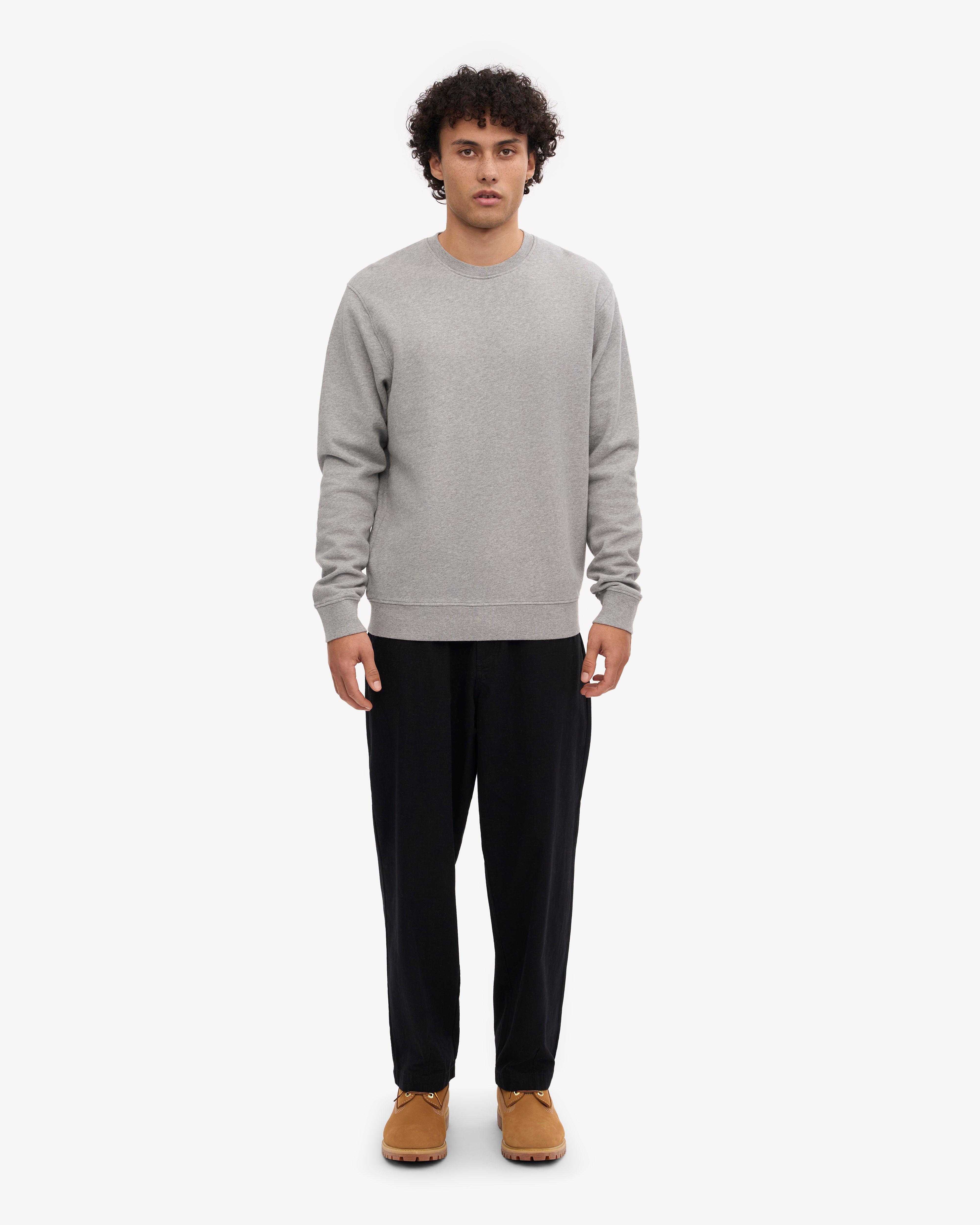 Classic Organic Crew - Heather Grey XS
