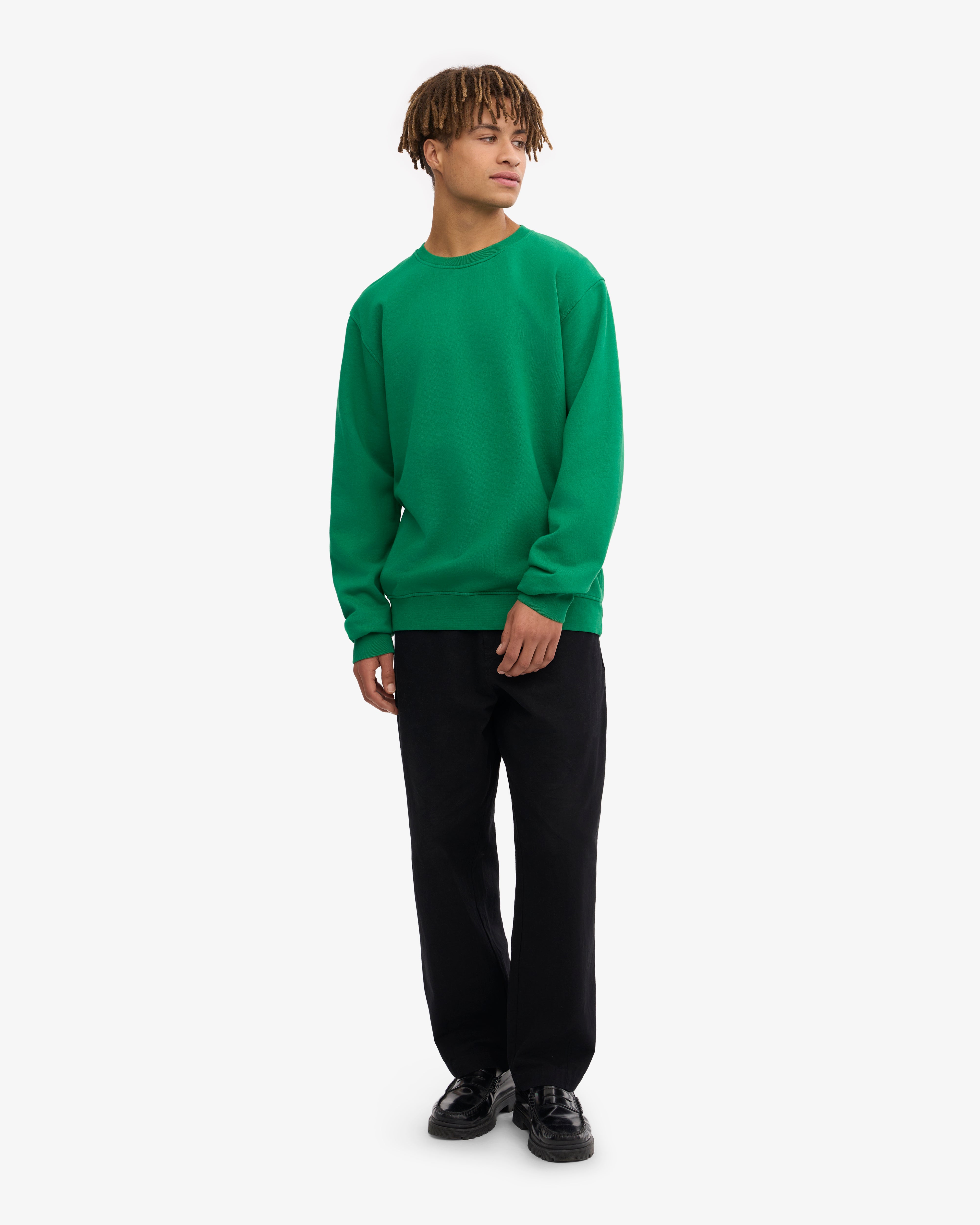 Classic Organic Crew - Kelly Green XS