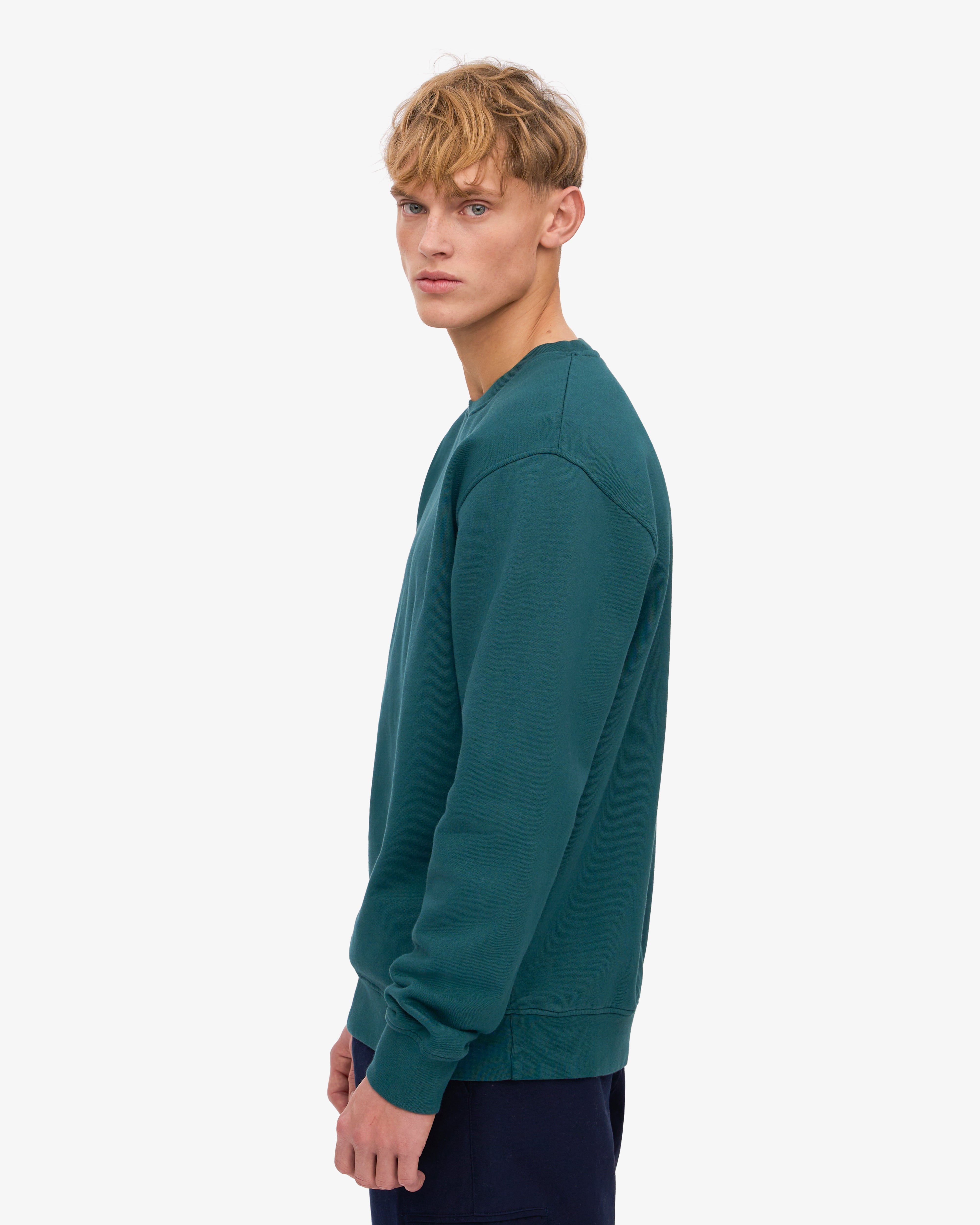 Classic Organic Crew - Ocean Green XS