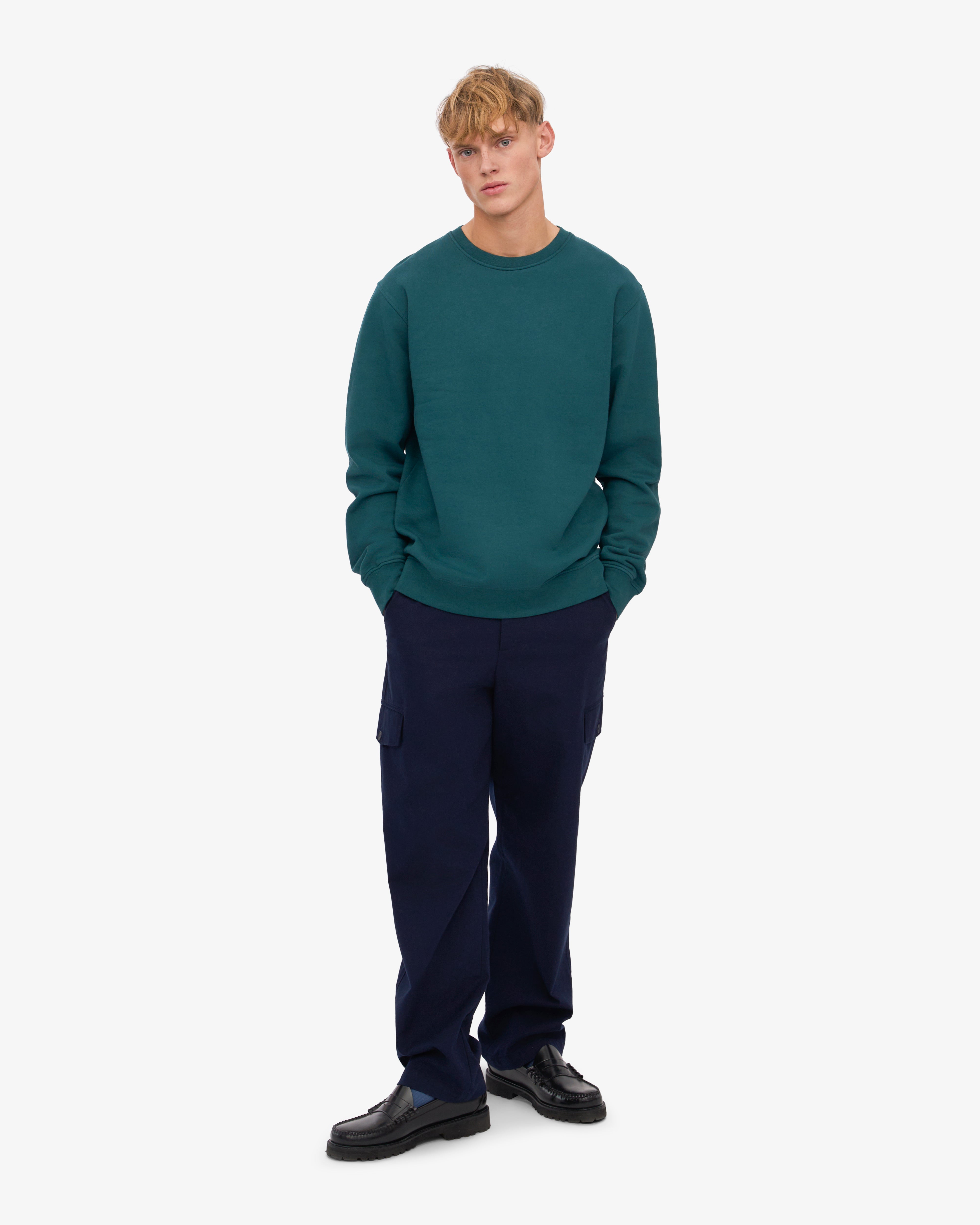 Classic Organic Crew - Ocean Green XS
