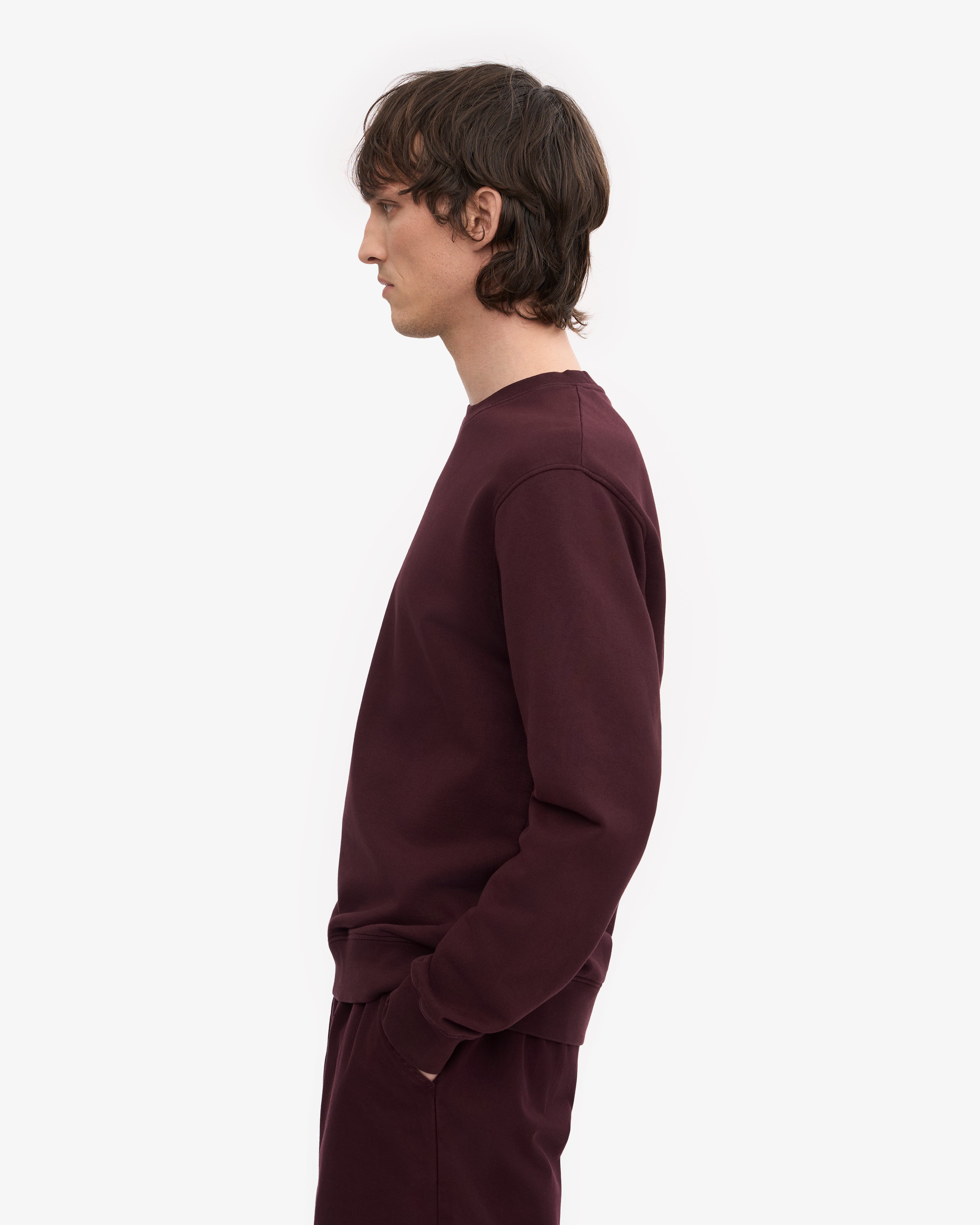 Classic Organic Crew - Oxblood Red XS