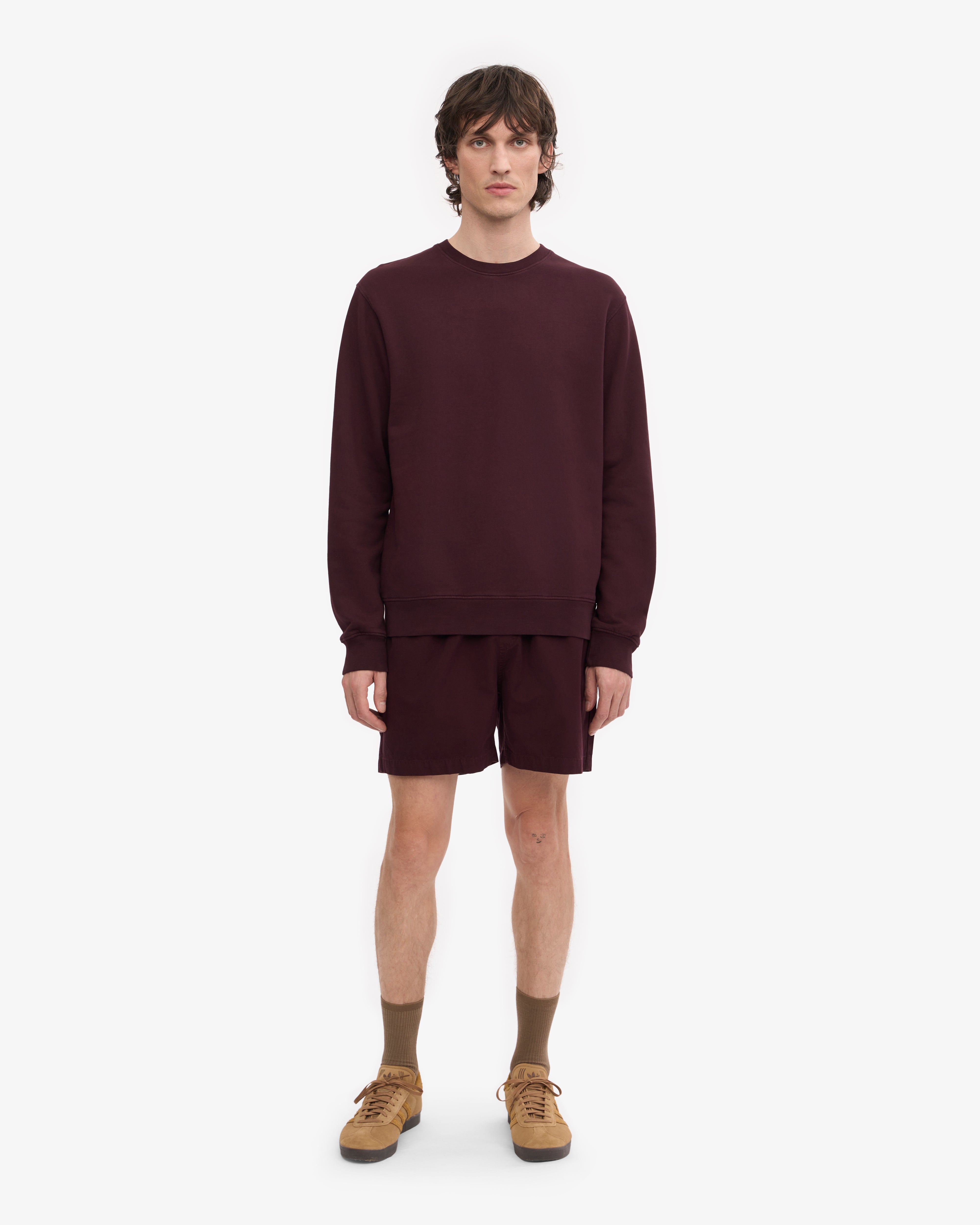 Classic Organic Crew - Oxblood Red XS