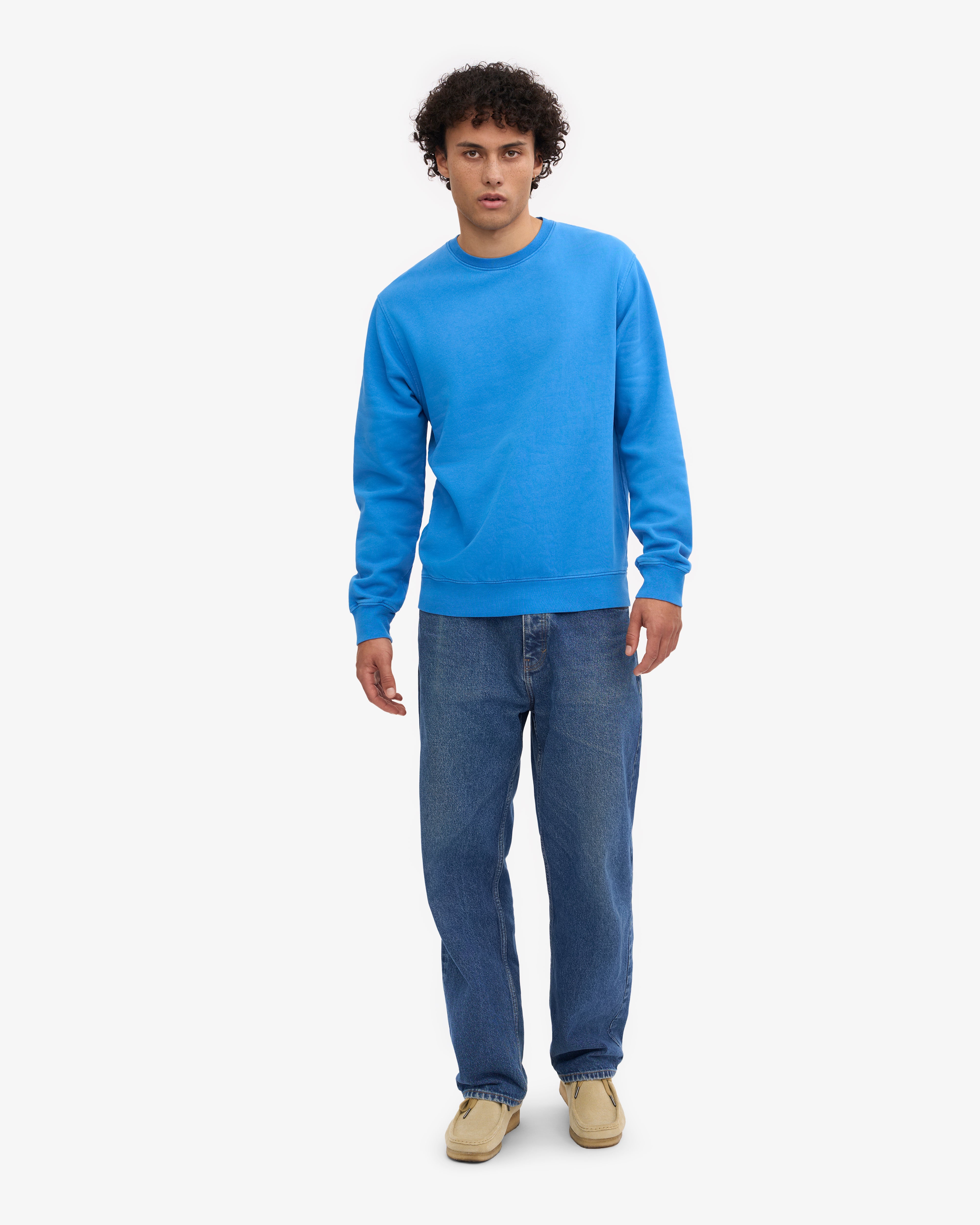 Classic Organic Crew - Pacific Blue XS