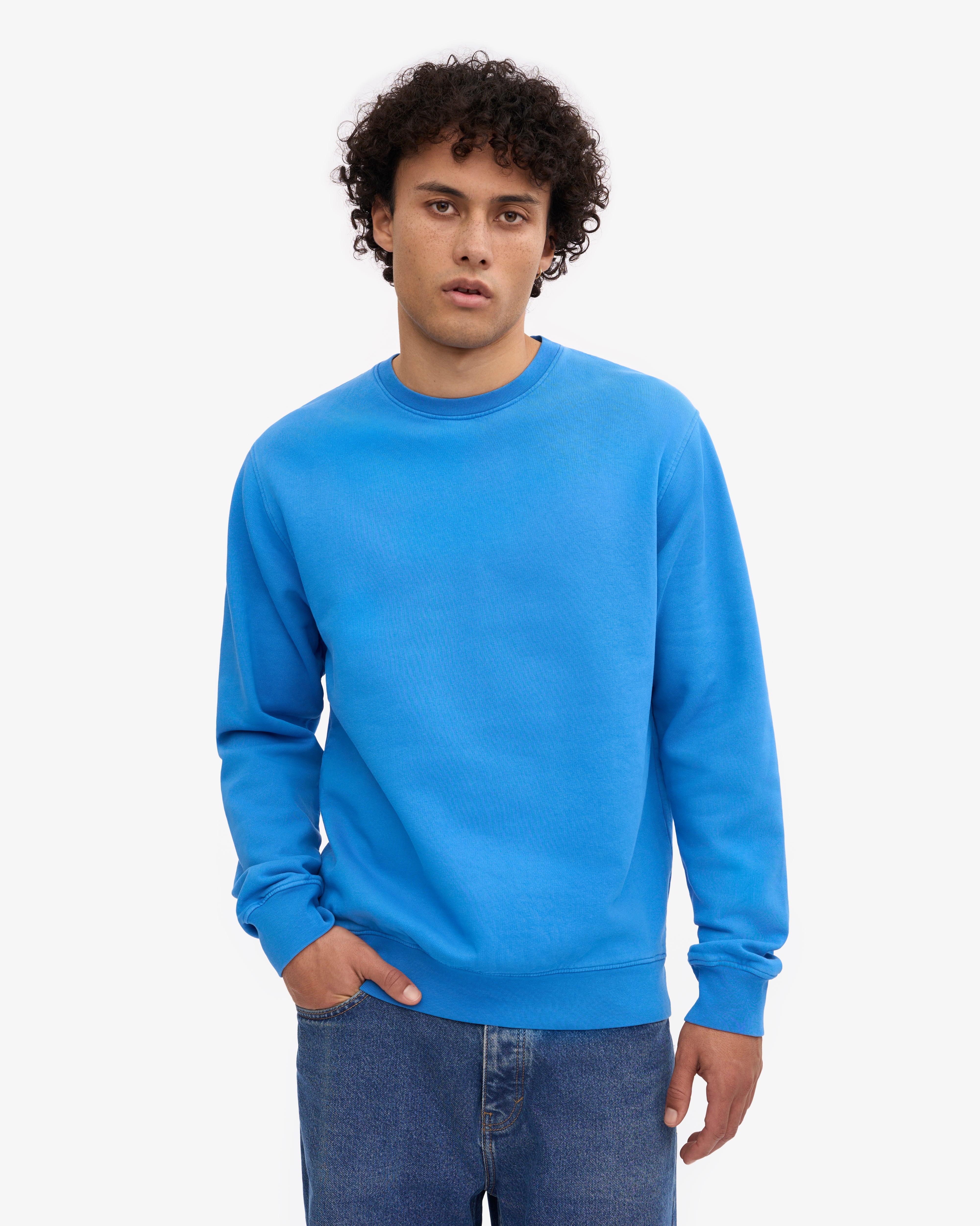 Classic Organic Crew - Pacific Blue XS