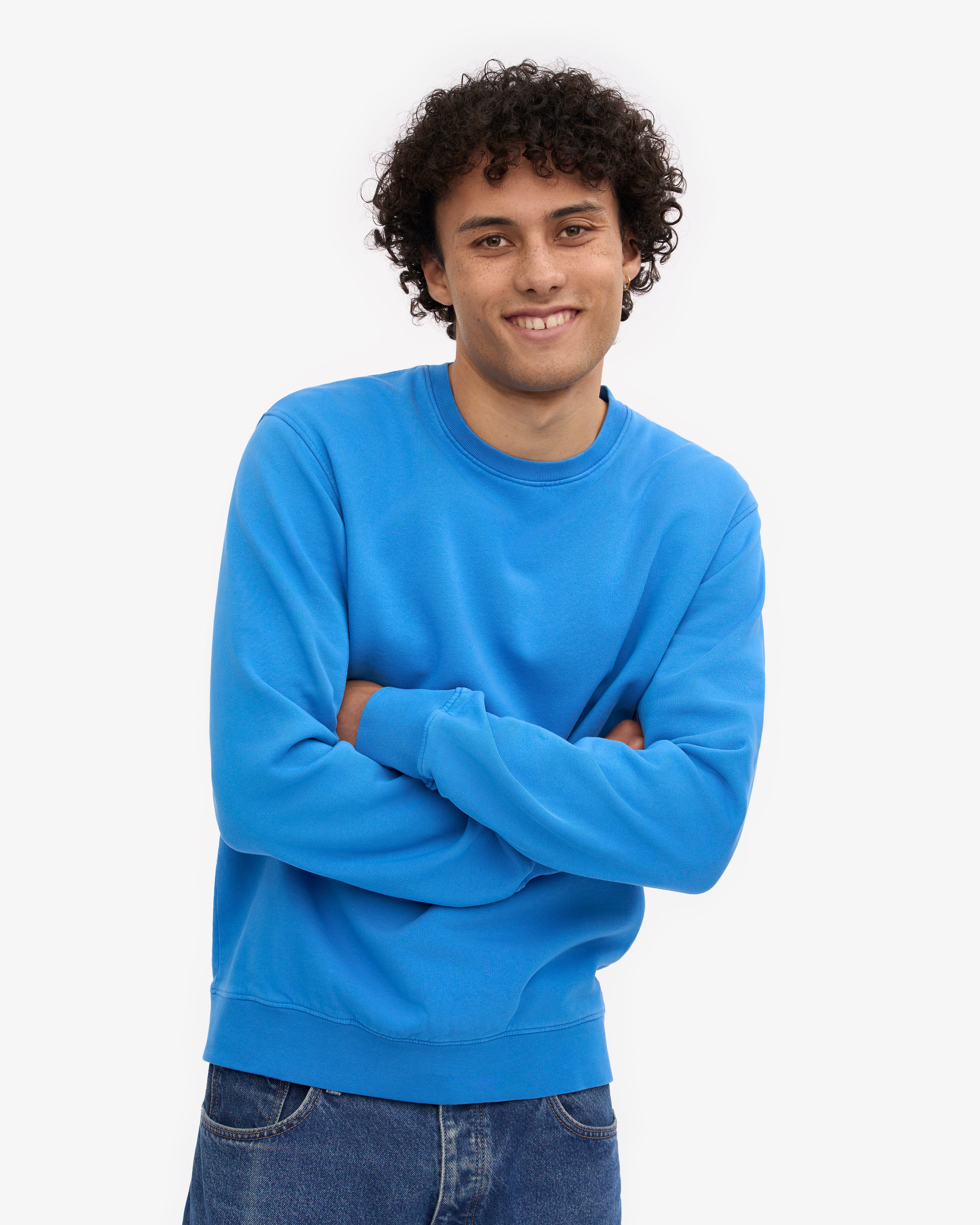 Classic Organic Crew - Pacific Blue XS