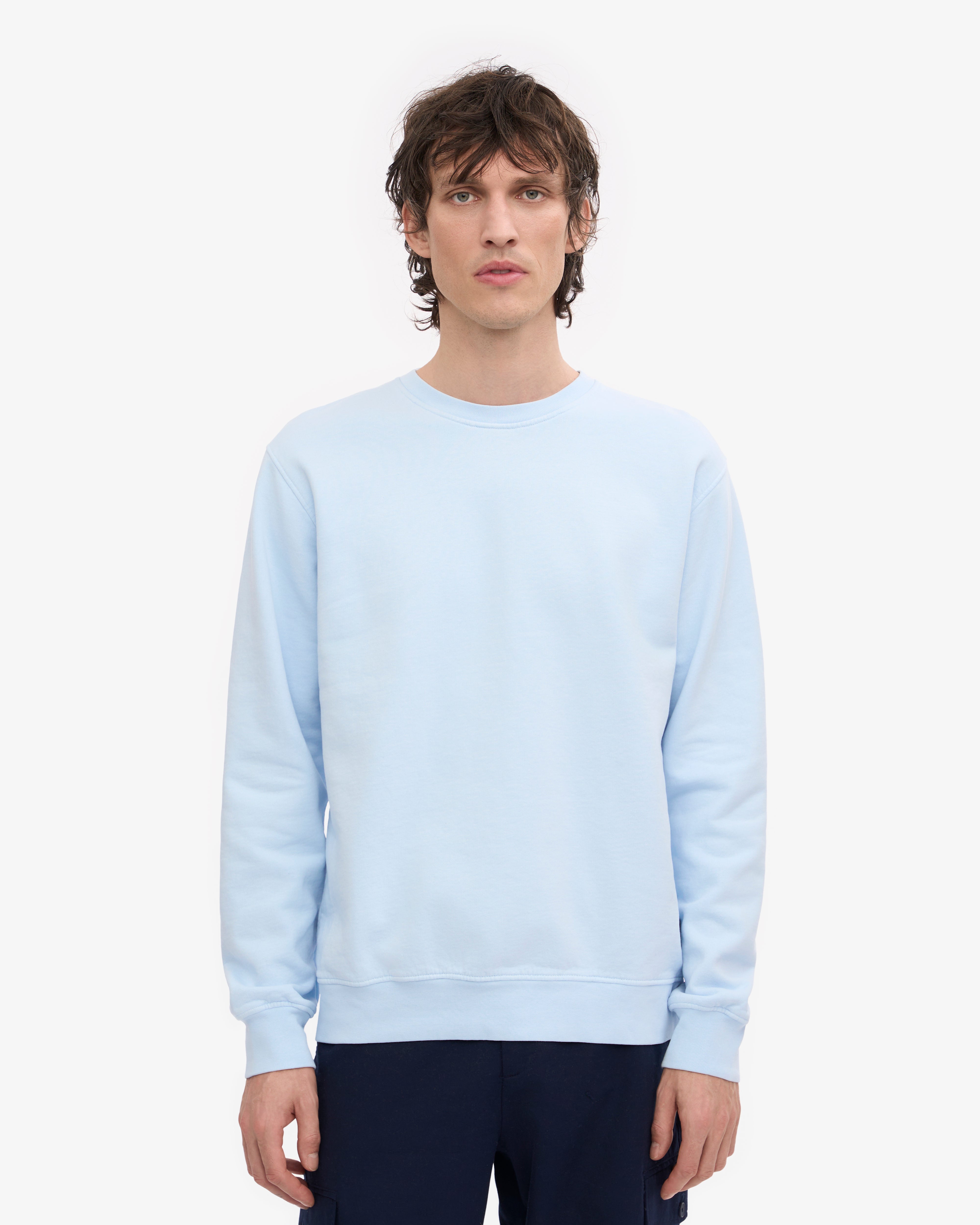 Classic Organic Crew - Polar Blue XS