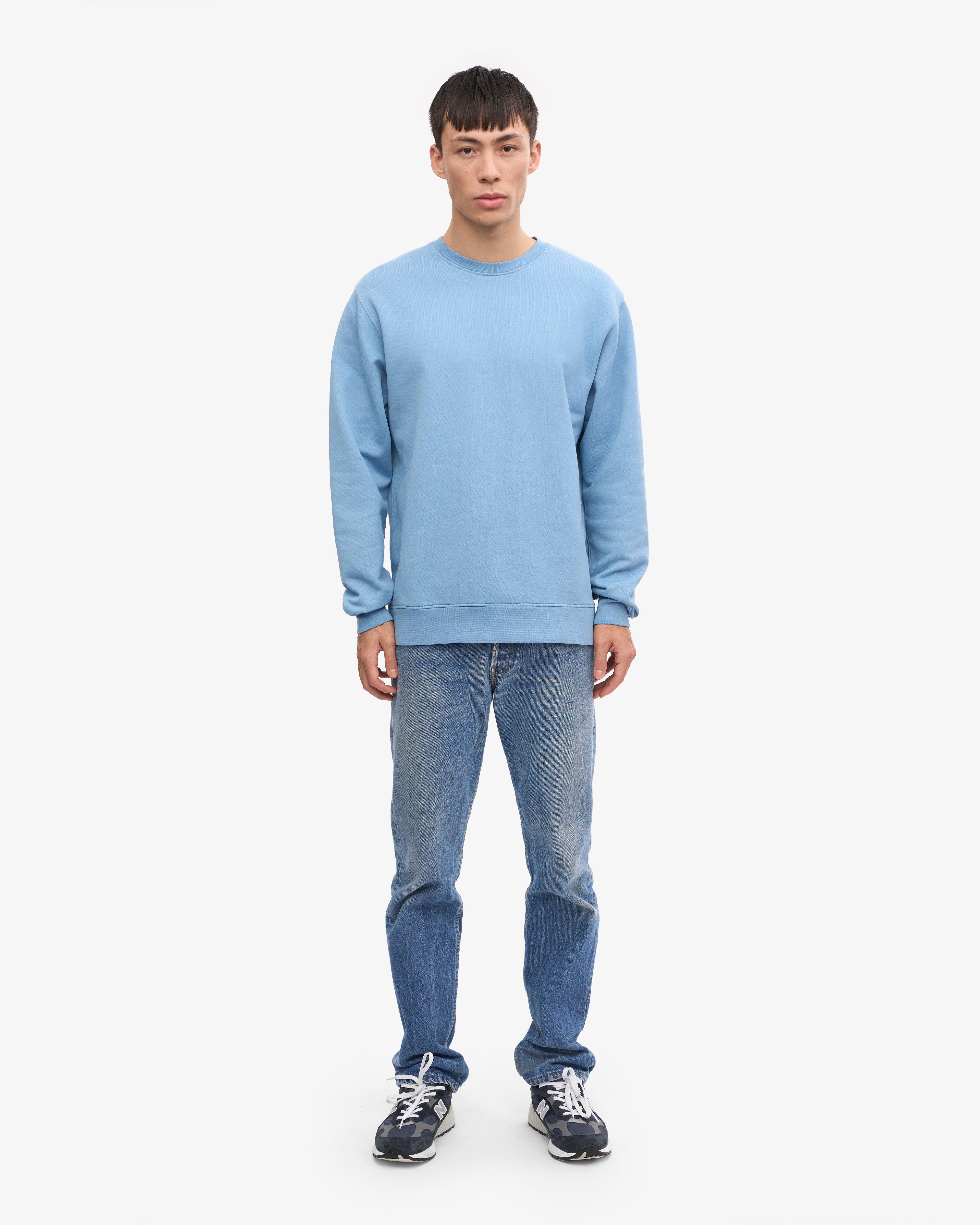 Classic Organic Crew - Seaside Blue XS