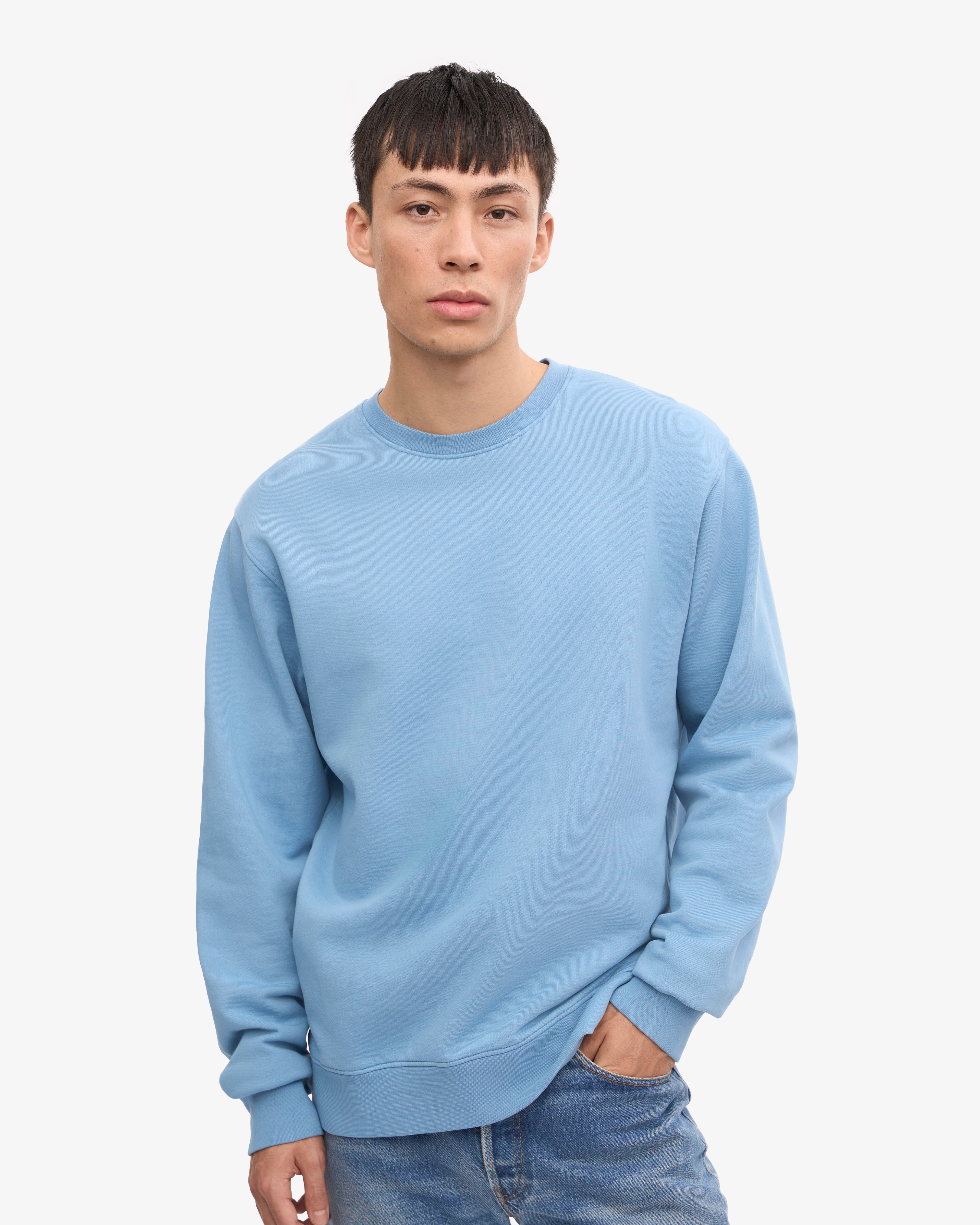 Classic Organic Crew - Seaside Blue XS