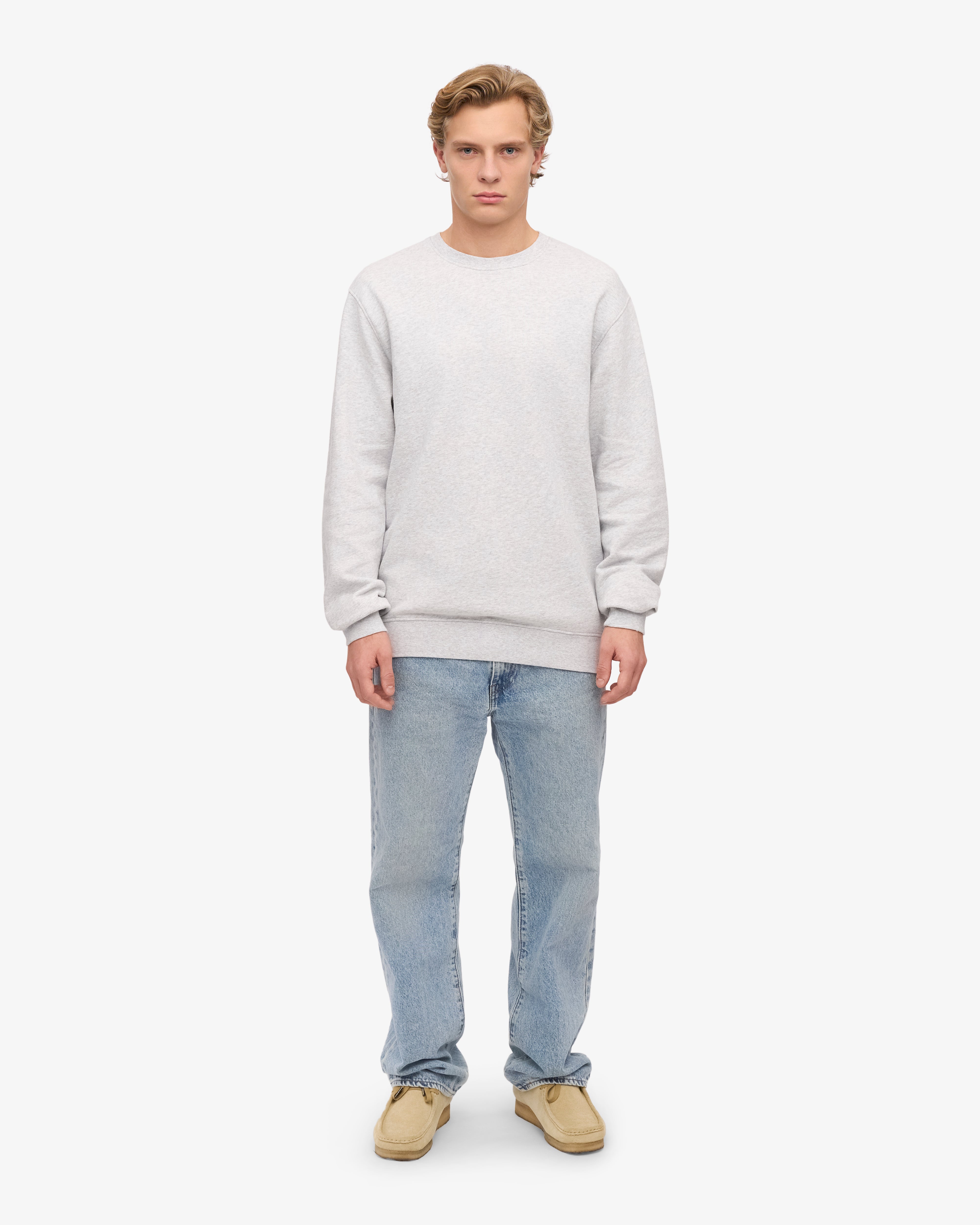 Classic Organic Crew - Snow Melange XS