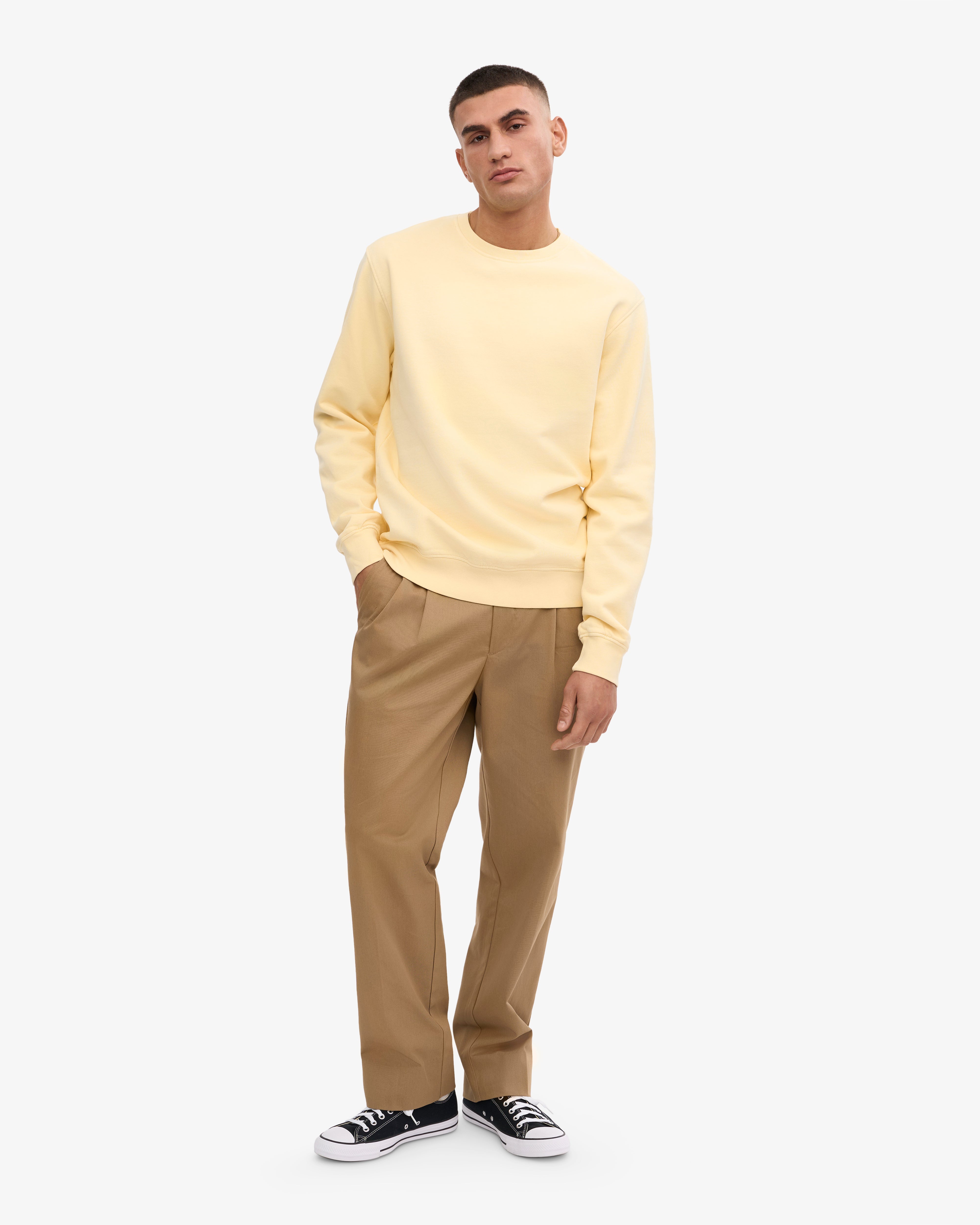 Classic Organic Crew - Soft Yellow XS