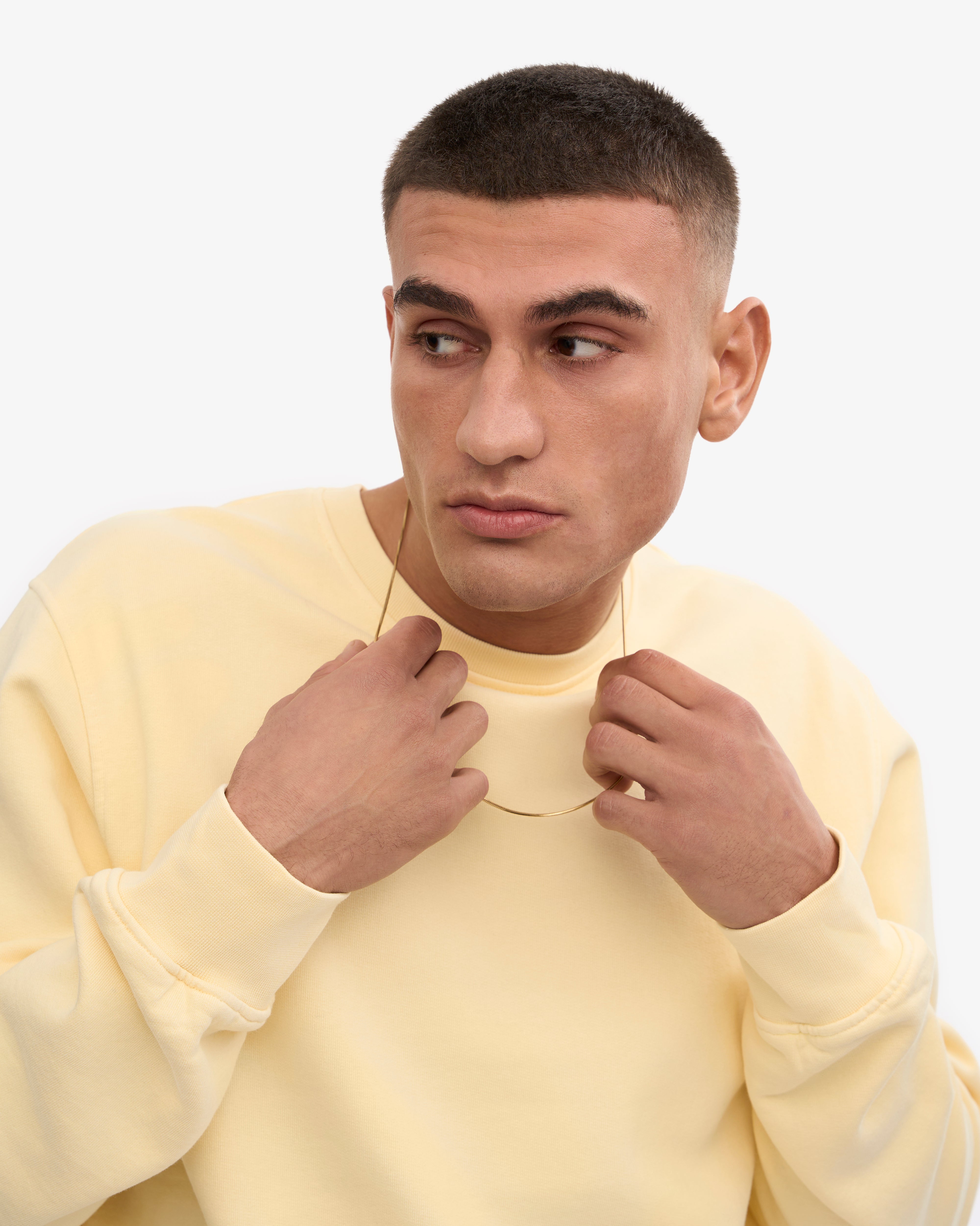 Classic Organic Crew - Soft Yellow XS