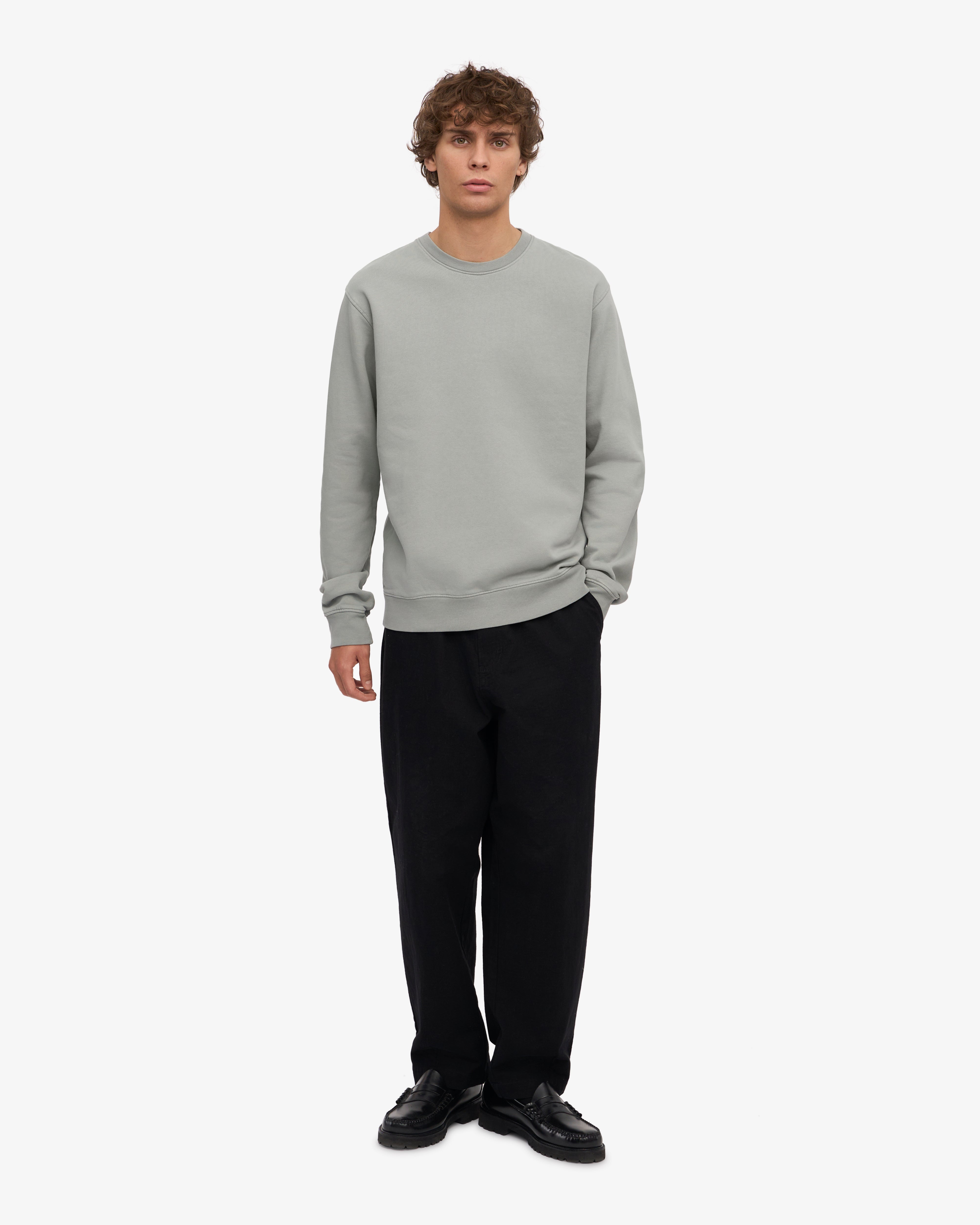 Classic Organic Crew - Steel Blue XS