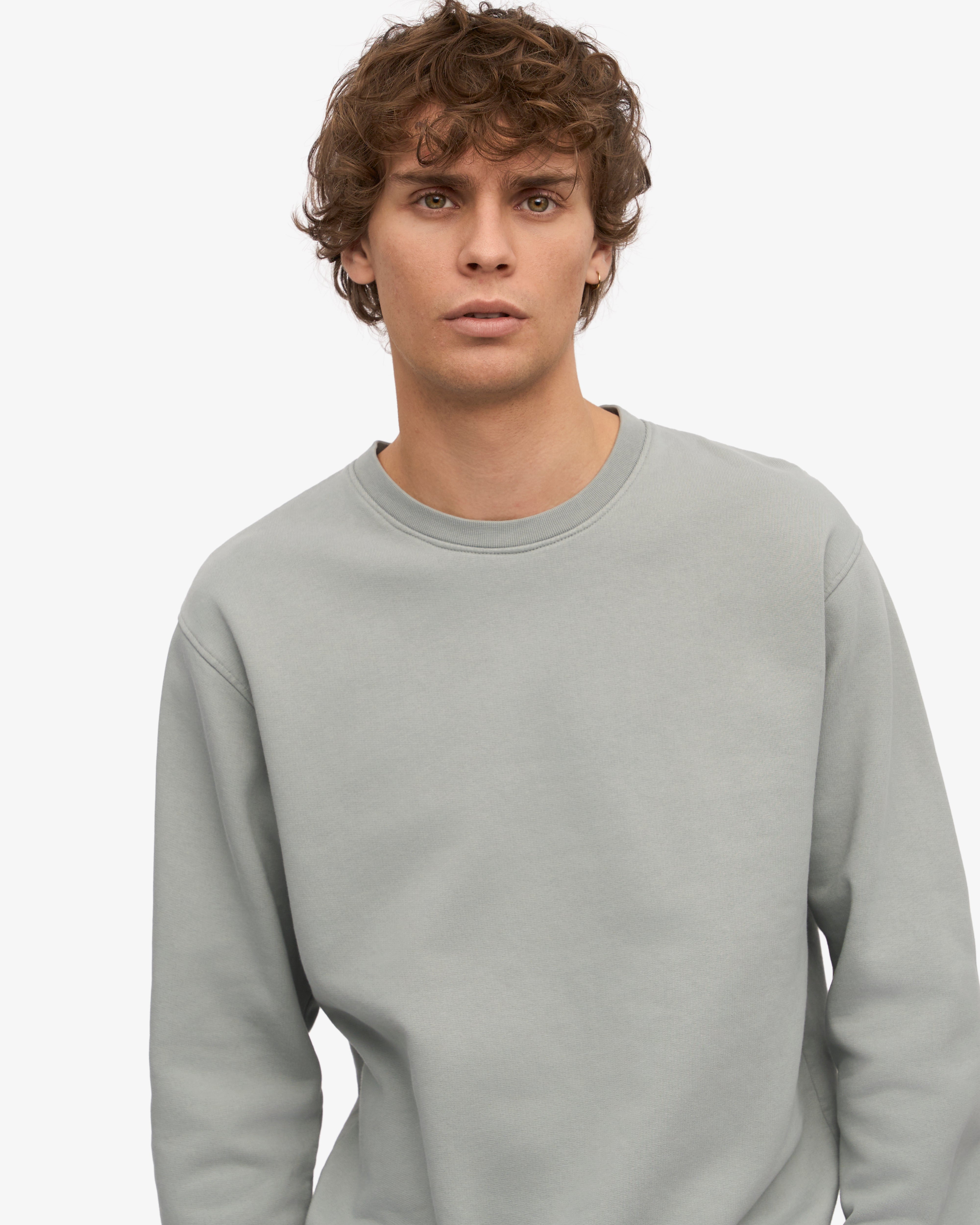 Classic Organic Crew - Steel Blue XS