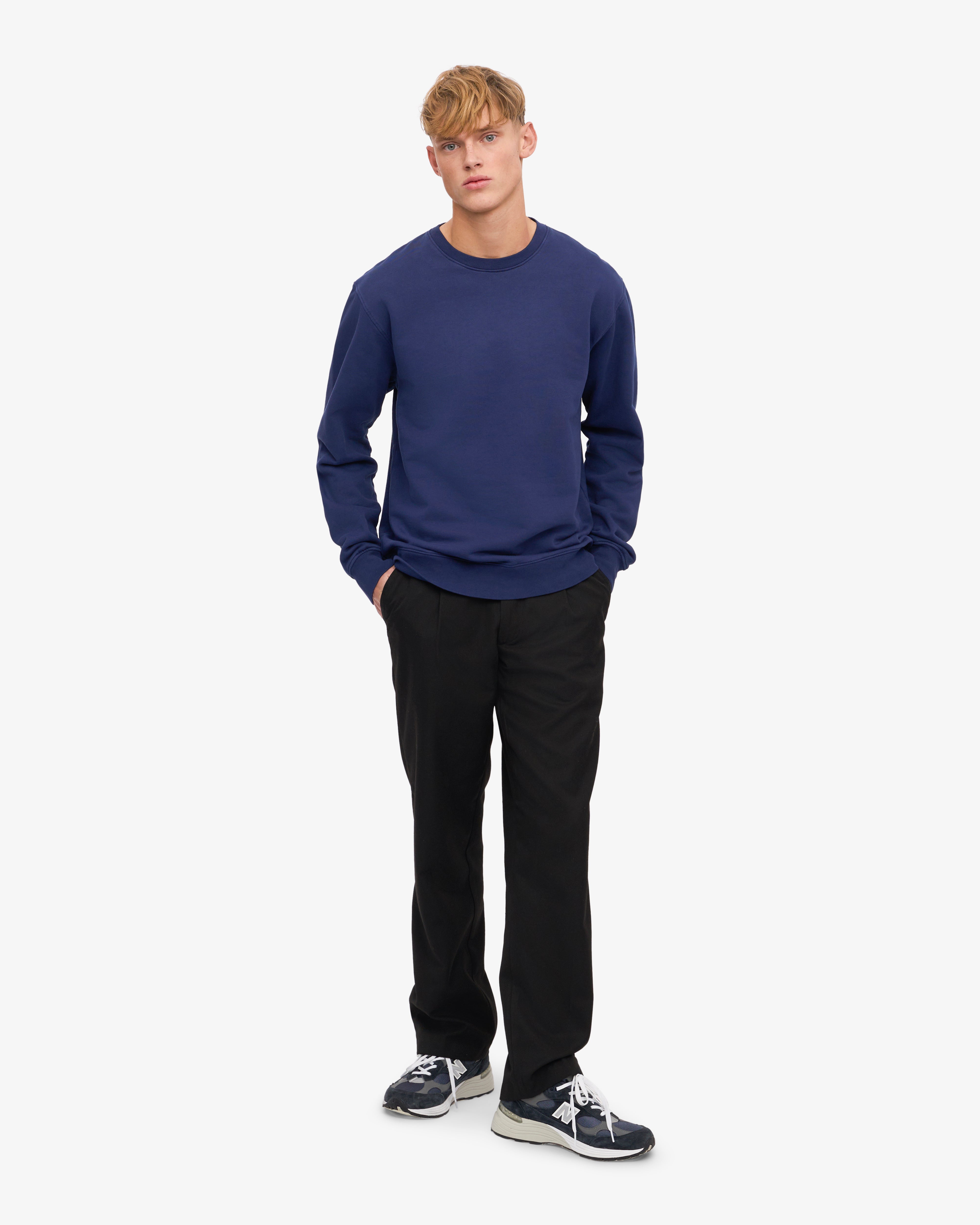Classic Organic Crew - Marine Blue XS