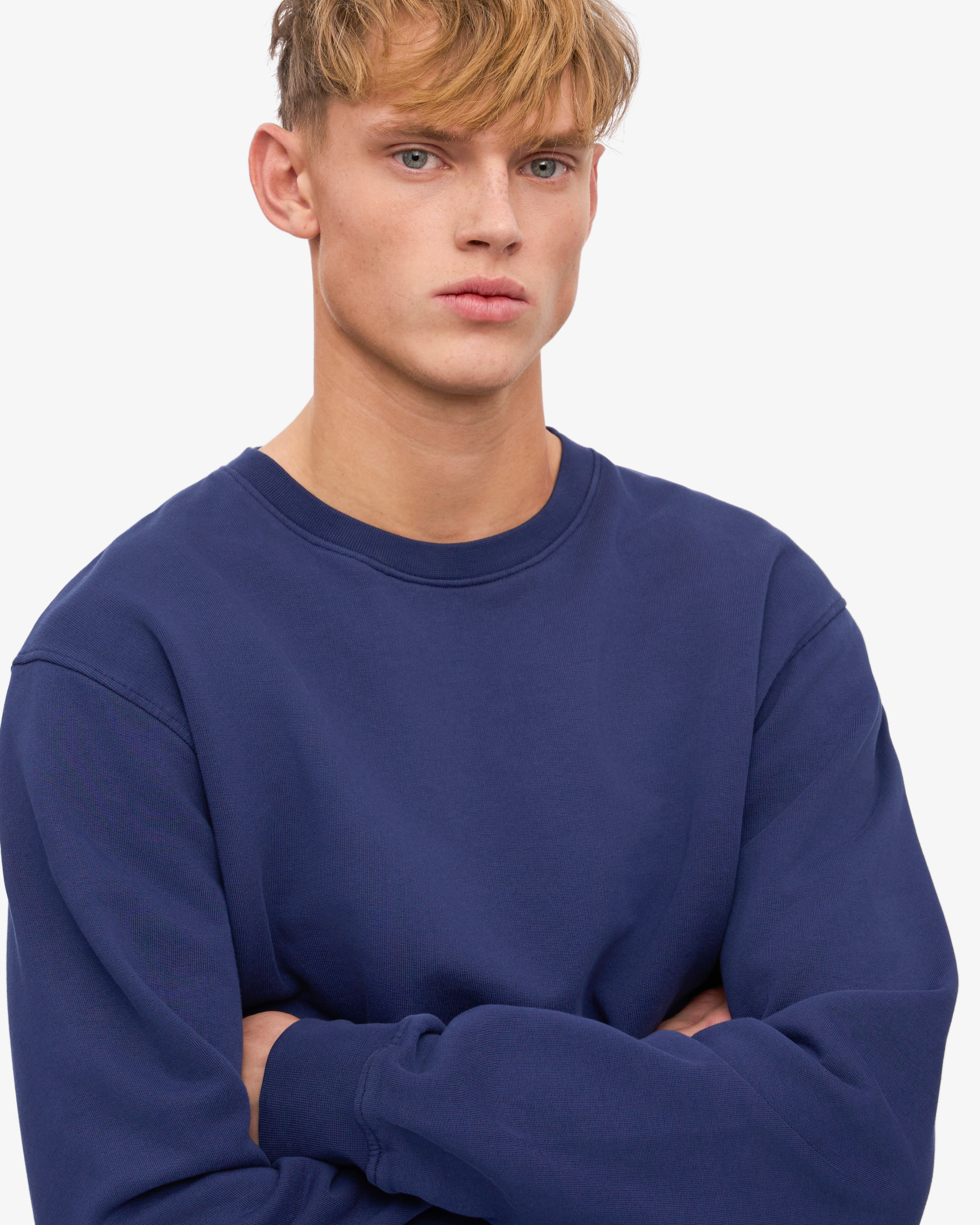 Classic Organic Crew - Marine Blue XS