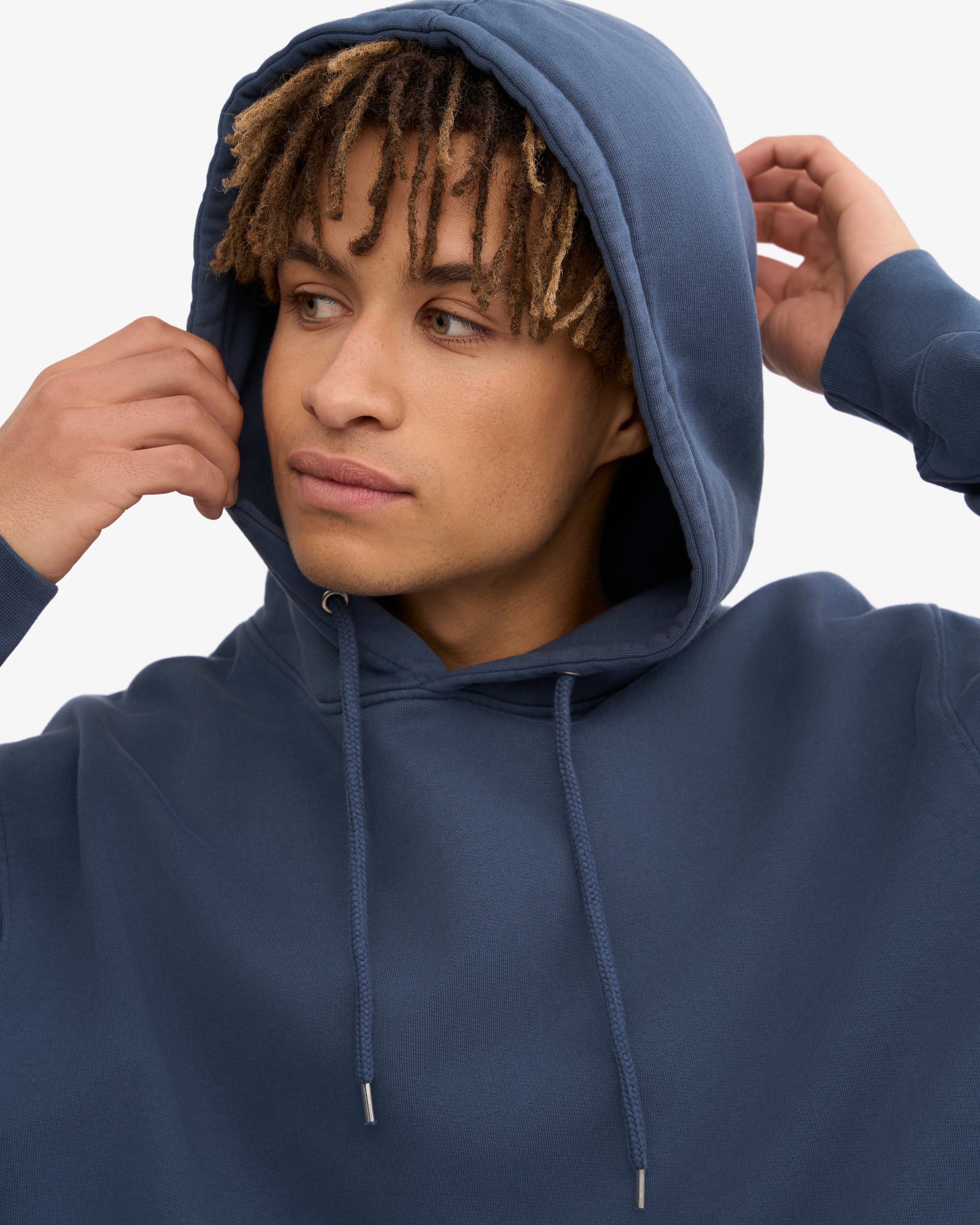 Classic Organic Hood - Petrol Blue XS