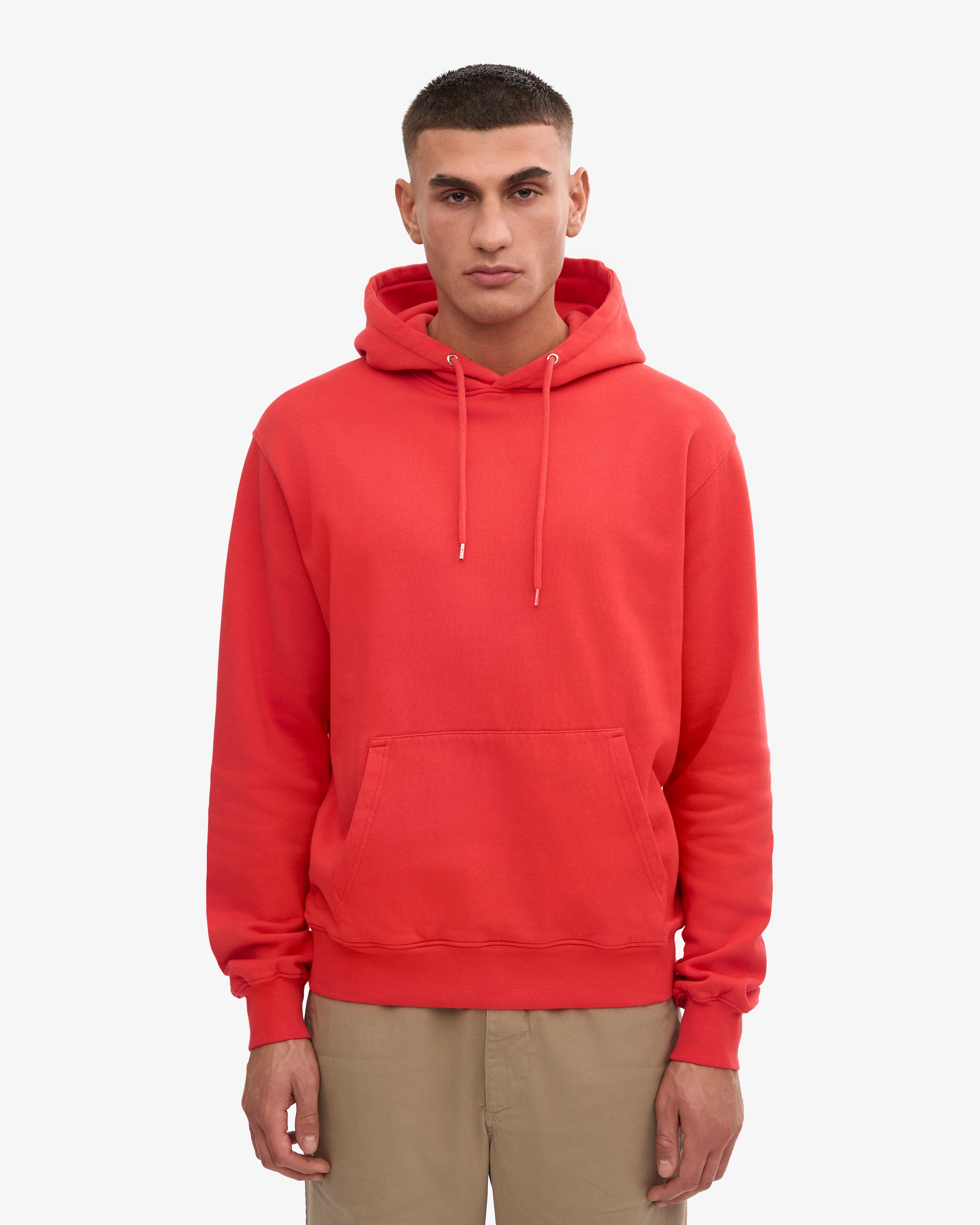 Classic Organic Hood - Red Tangerine XS