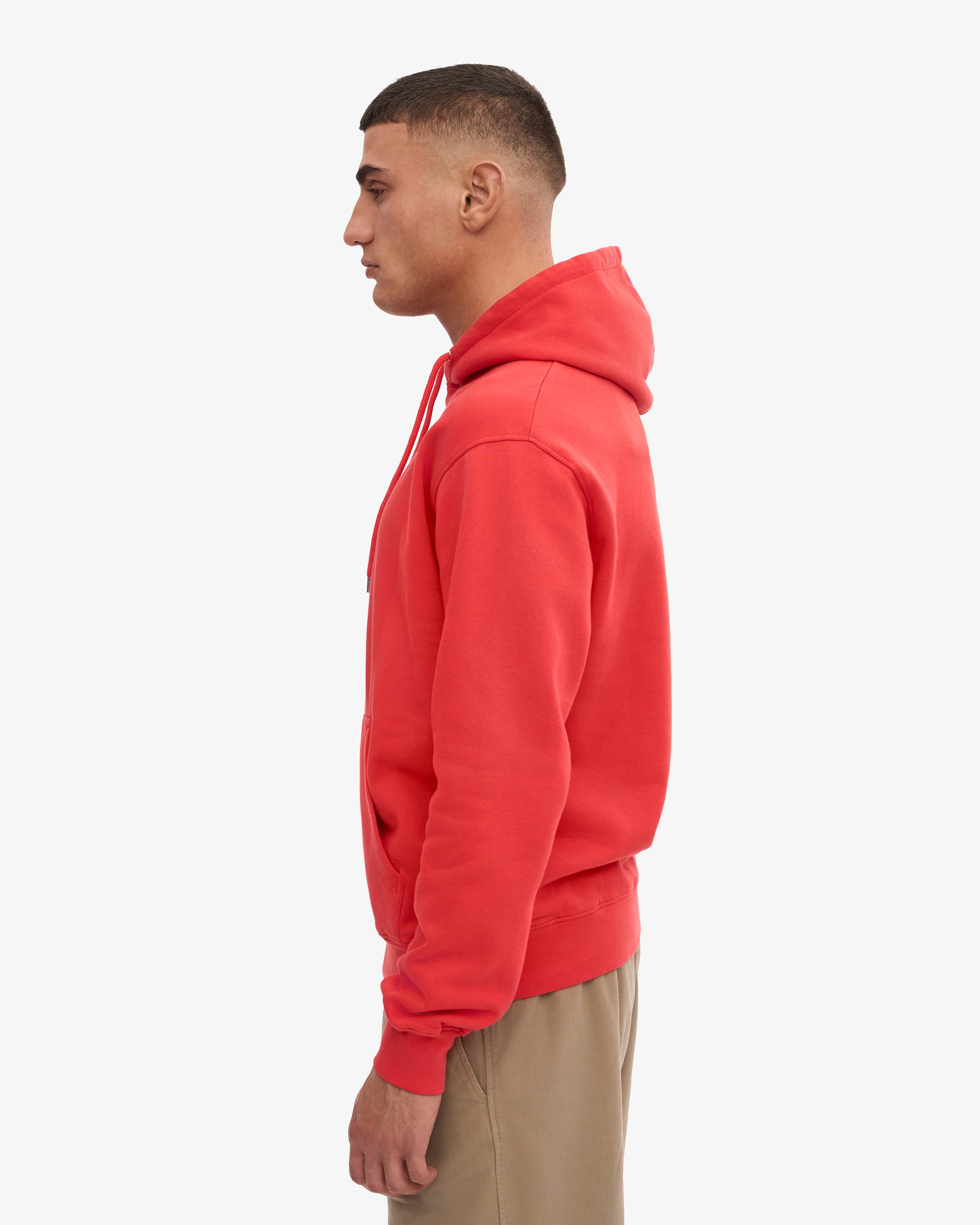 Classic Organic Hood - Red Tangerine XS