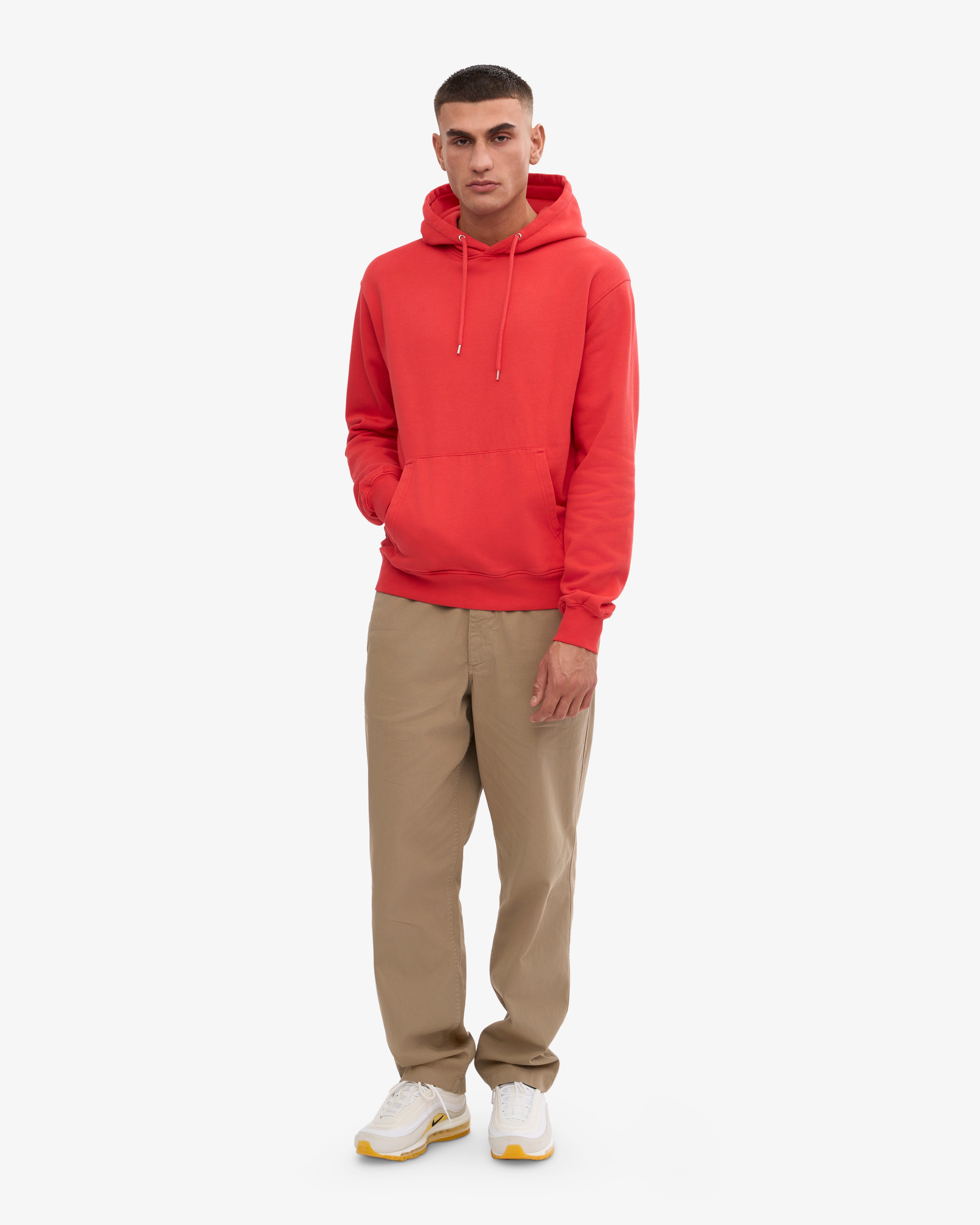 Classic Organic Hood - Red Tangerine XS