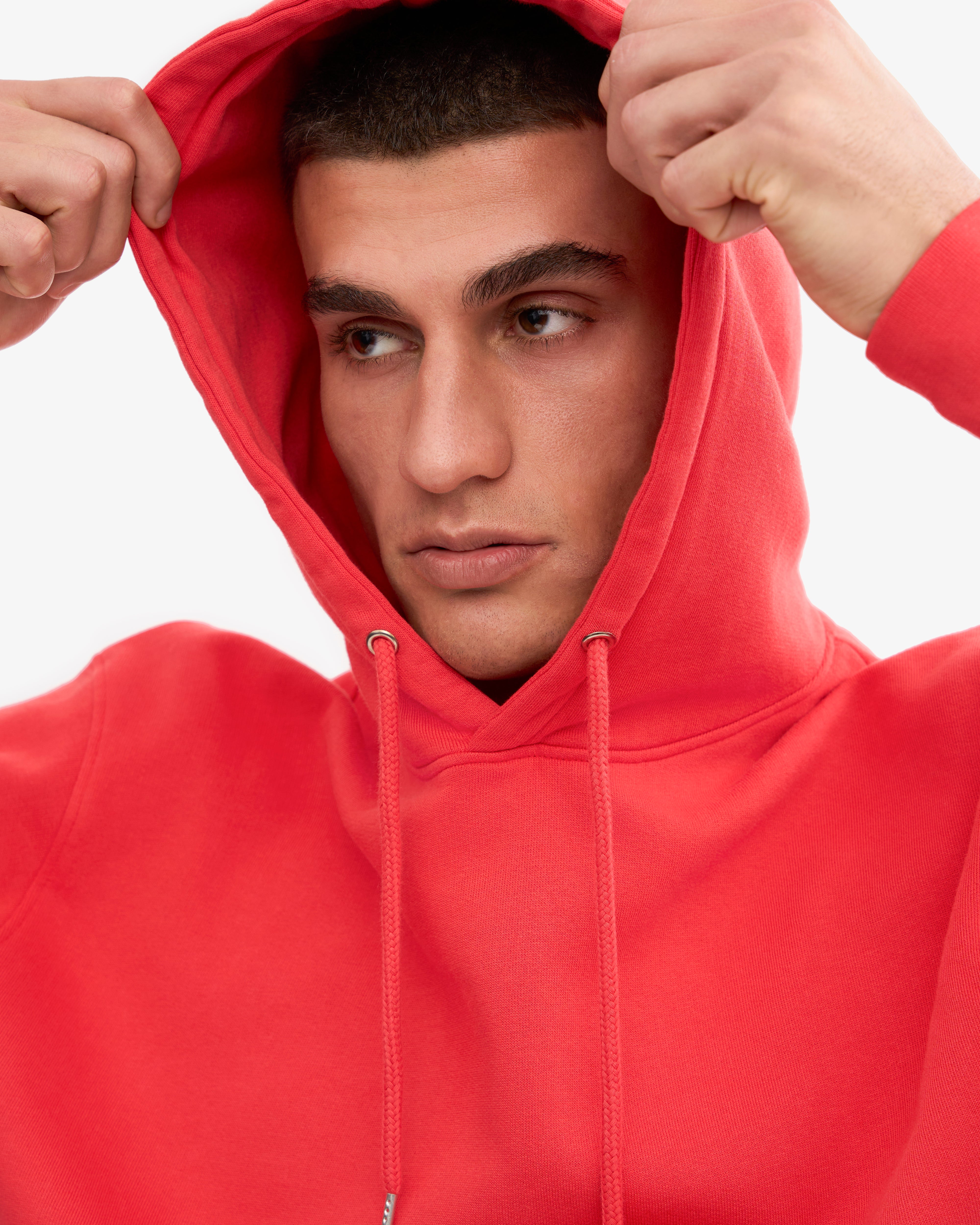 Classic Organic Hood - Red Tangerine XS