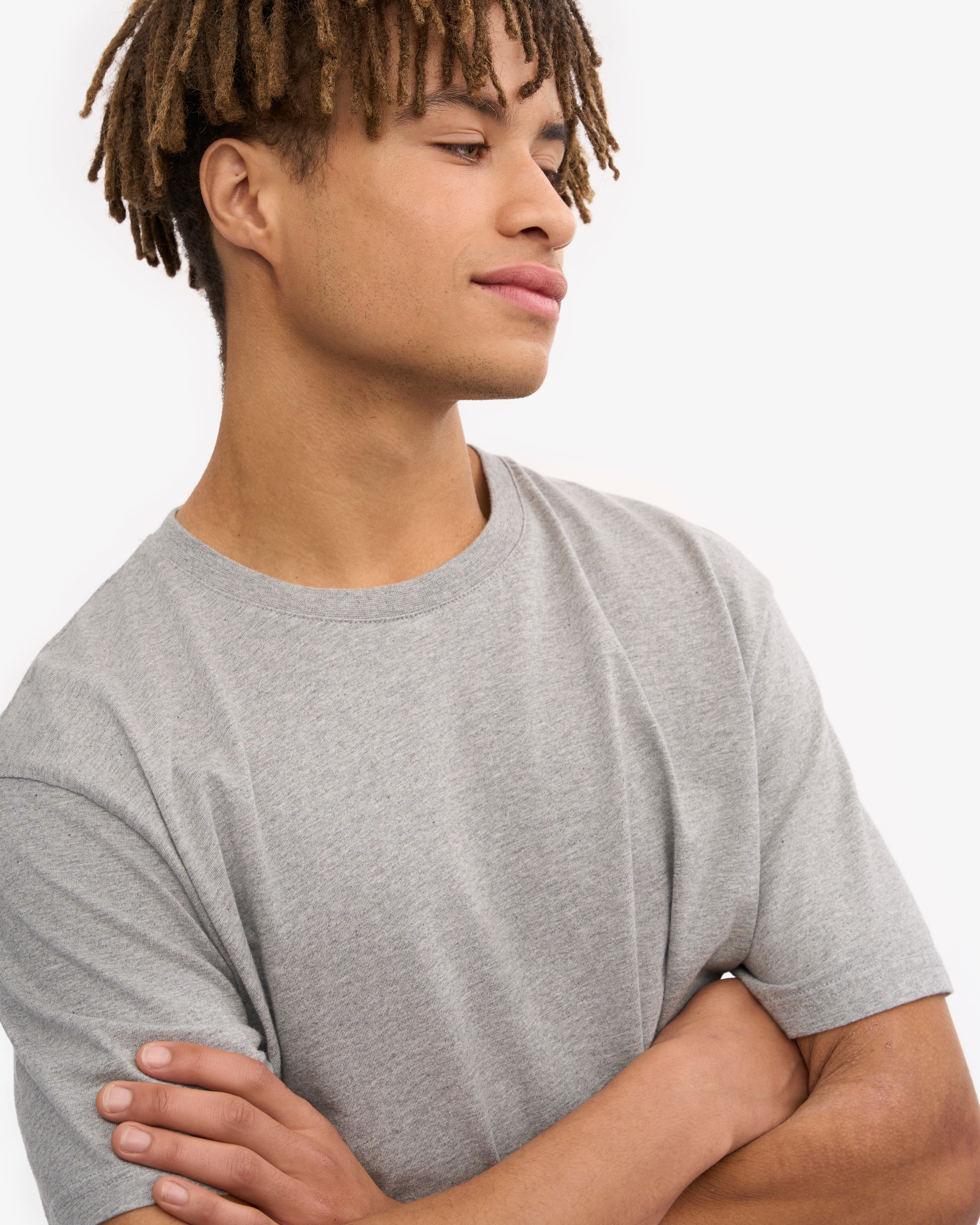 Classic Organic Tee - Heather Grey XS