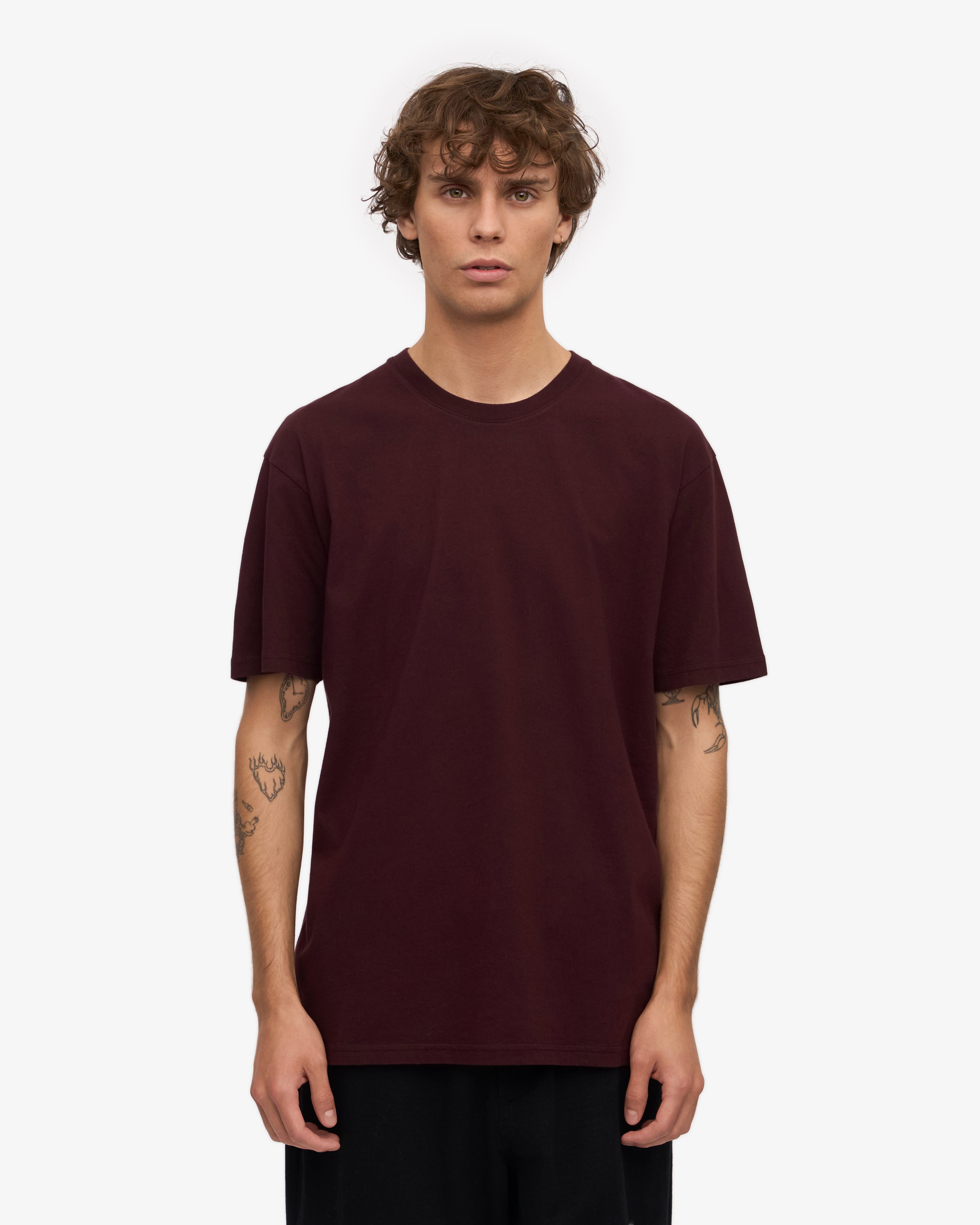 Classic Organic Tee - Oxblood Red XS