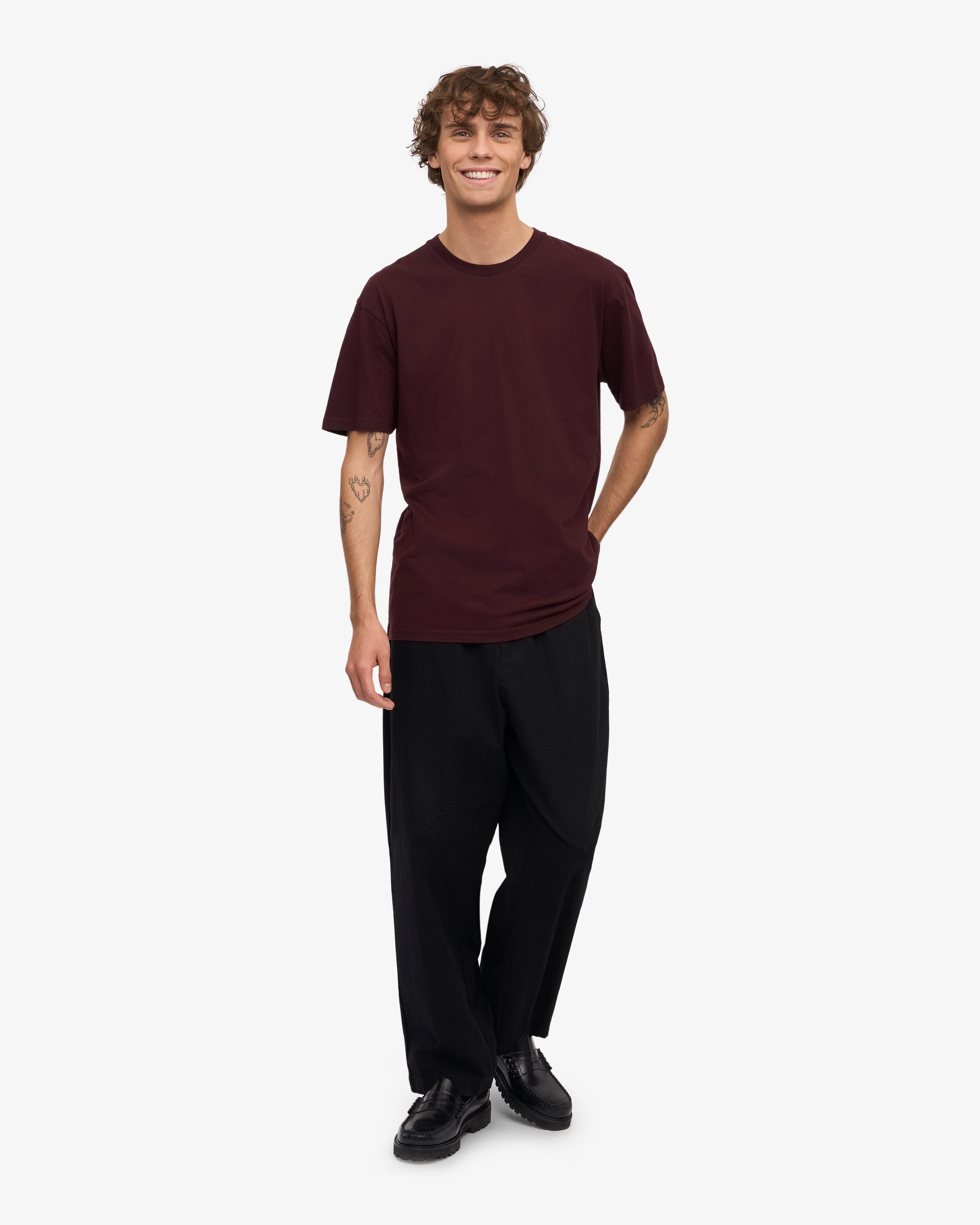Classic Organic Tee - Oxblood Red XS