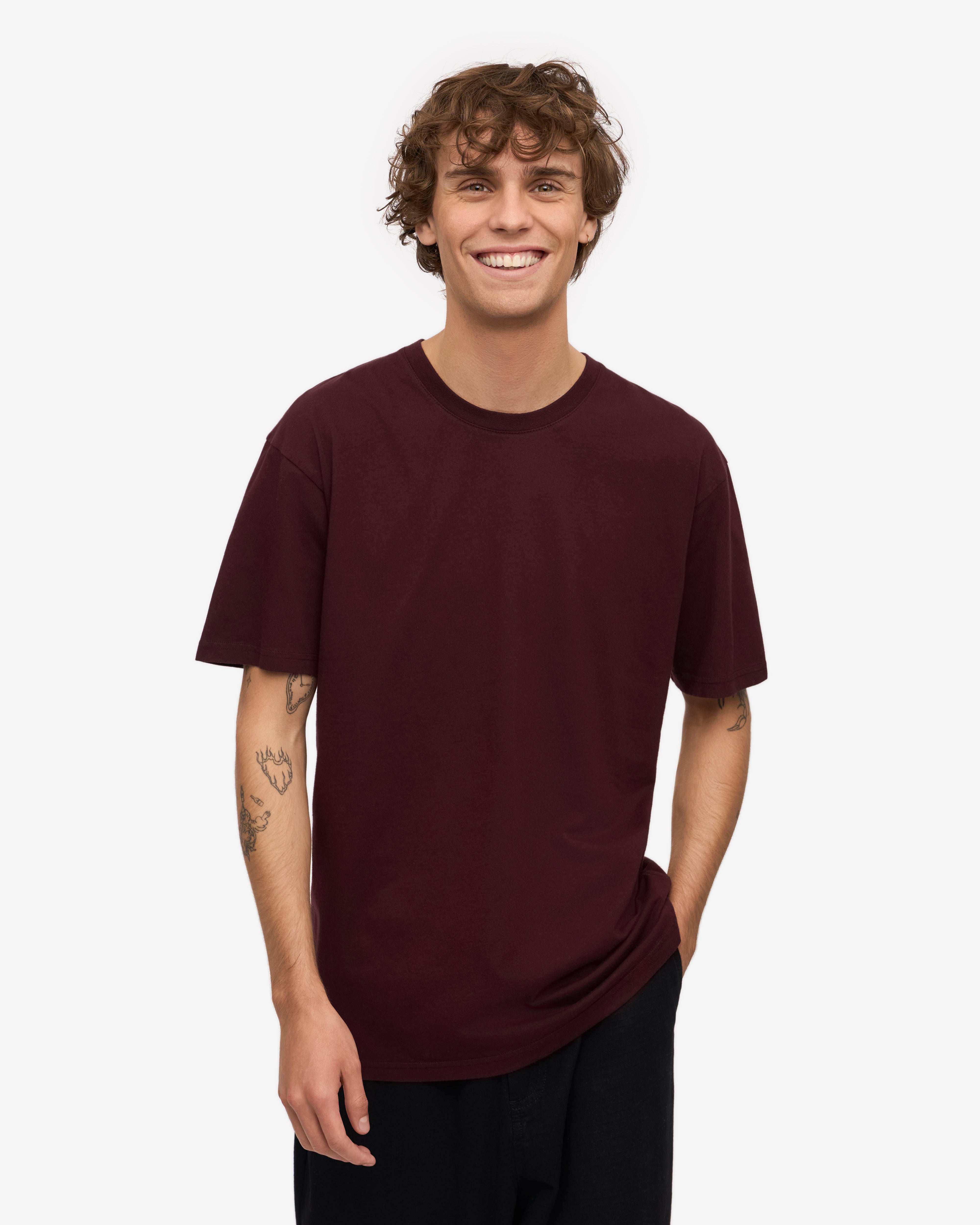 Classic Organic Tee - Oxblood Red XS