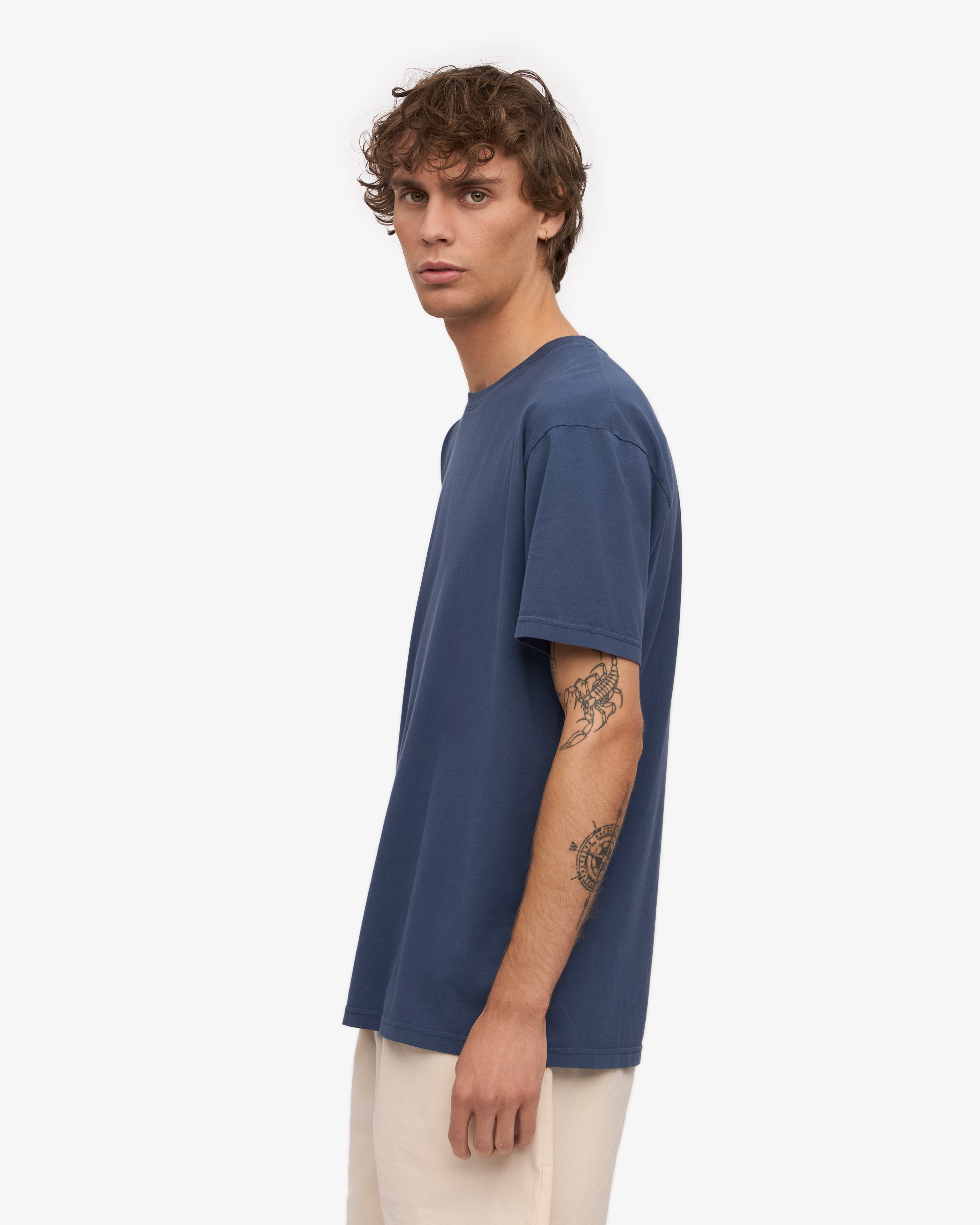 Classic Organic Tee - Petrol Blue XS